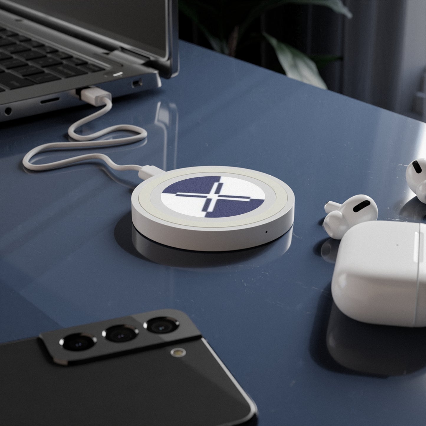 Quake Wireless Charging Pad, Stylish Wireless Charger, Tech Gift for Him/Her, Modern Desk Accessory, Perfect for Christmas/Birthday