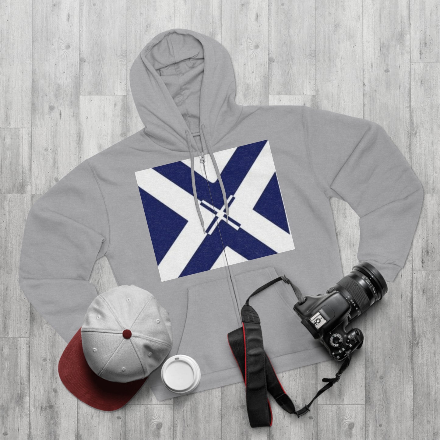 Stylish Unisex Hooded Zip Sweatshirt with Scottish Flag Design, Casual Wear, Perfect for Scotland Lovers, Holiday Gift, Cozy Layer