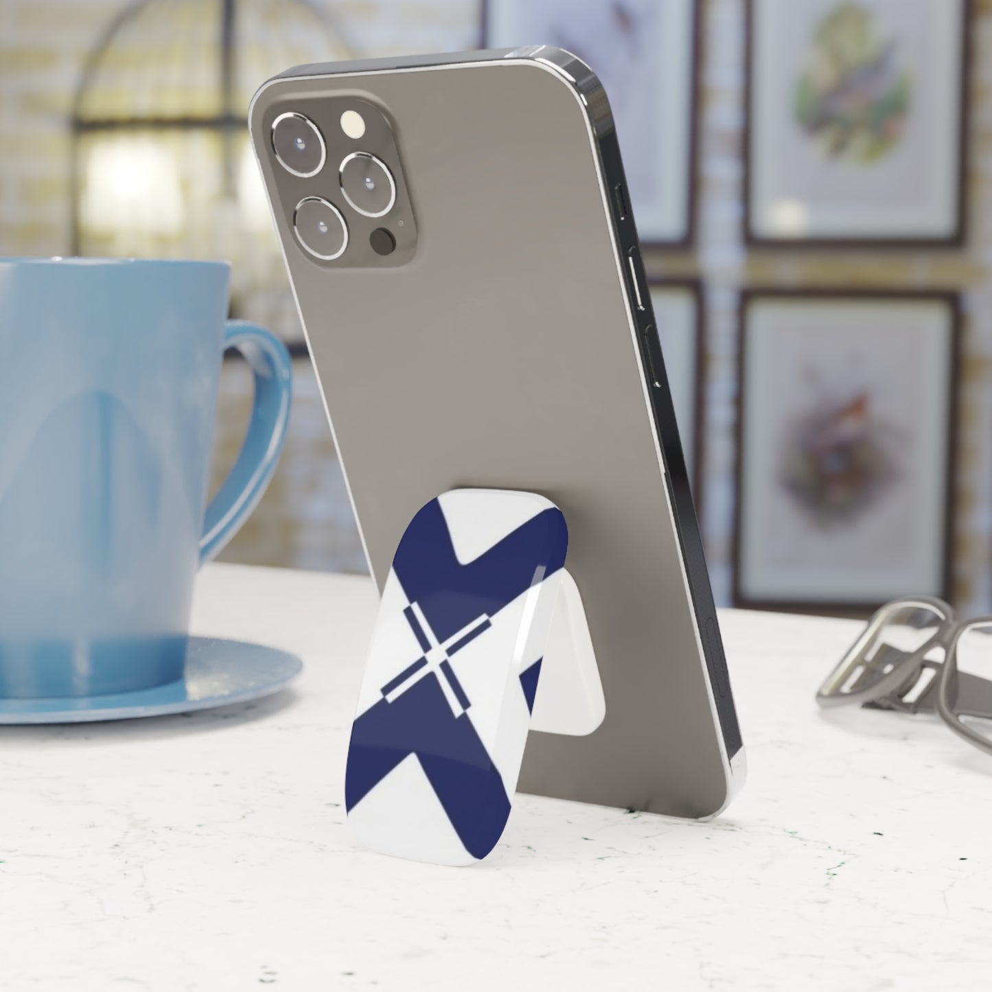 Stylish Phone Grip, Custom Click-On Grip, Phone Accessory, Unique Phone Stand, Modern Gadget, Trendy Mobile Holder