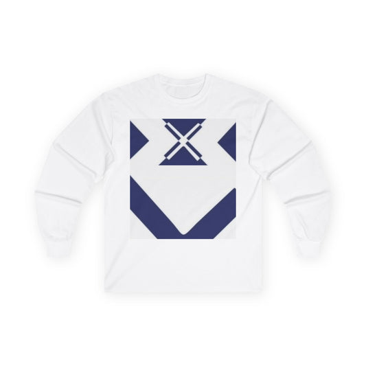 Stylish Unisex Long Sleeve Tee with Geometric Design, Perfect for Casual Wear, Gifts, and Everyday Comfort