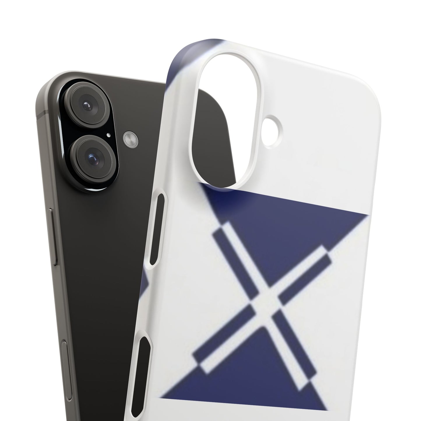 Navy Geometric Snap Case - Stylish Phone Cover, Modern Design, Personalized Gift, Trendy Accessories, Protection for Your Phone