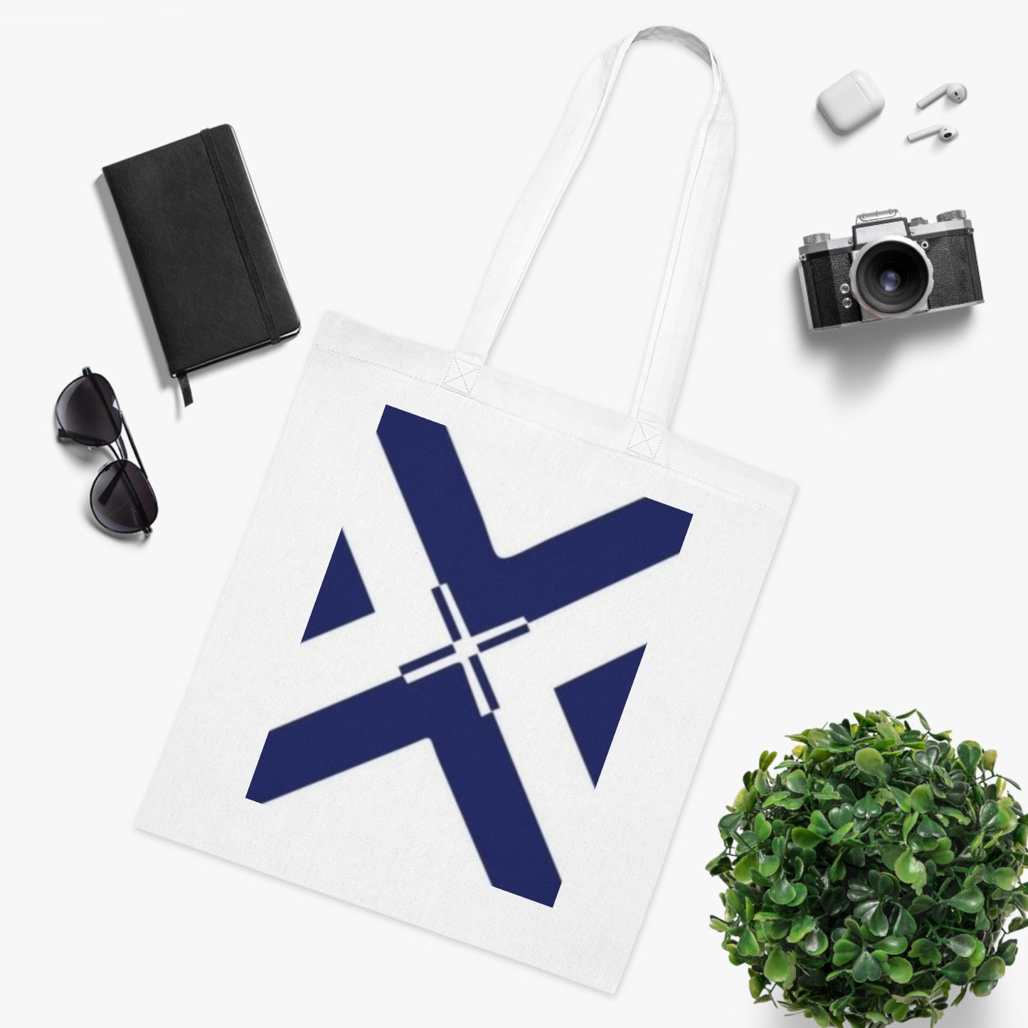 X design Cotton Tote Bag, Eco-Friendly Shopper, Beach Bag, Market Tote, Travel Companion