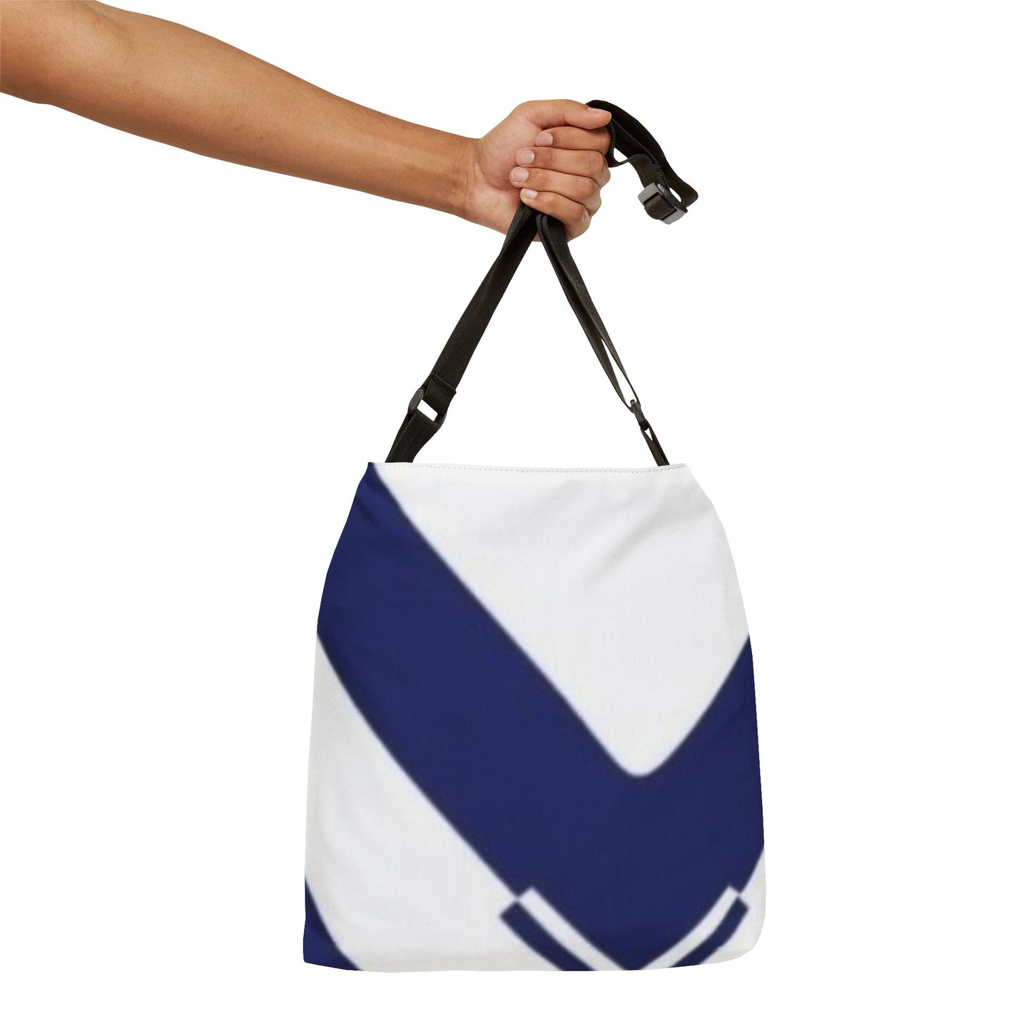 Navy Geometric Adjustable Tote Bag - Chic Everyday Carry, Stylish Shopping Companion, Perfect Gift for Trendsetters, Eco-Friendly Bag