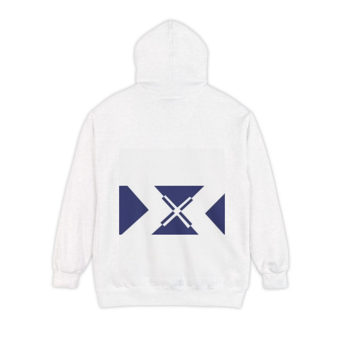Cozy Unisex Garment-Dyed Hoodie with Geometric Design, Casual Wear, Gift for Friends, Trendy Layering Piece, Fall/Winter Essential
