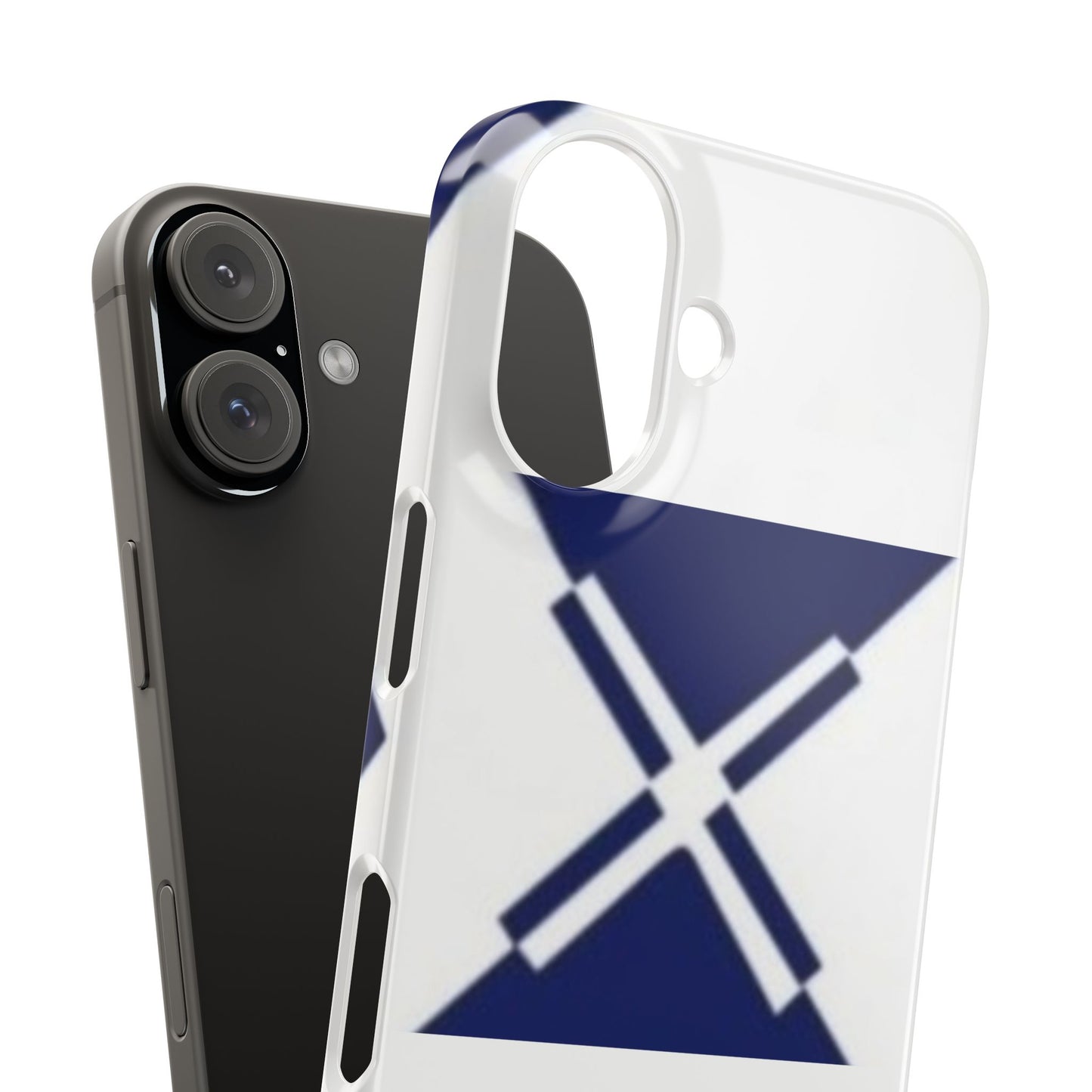Navy Geometric Snap Case - Stylish Phone Cover, Modern Design, Personalized Gift, Trendy Accessories, Protection for Your Phone