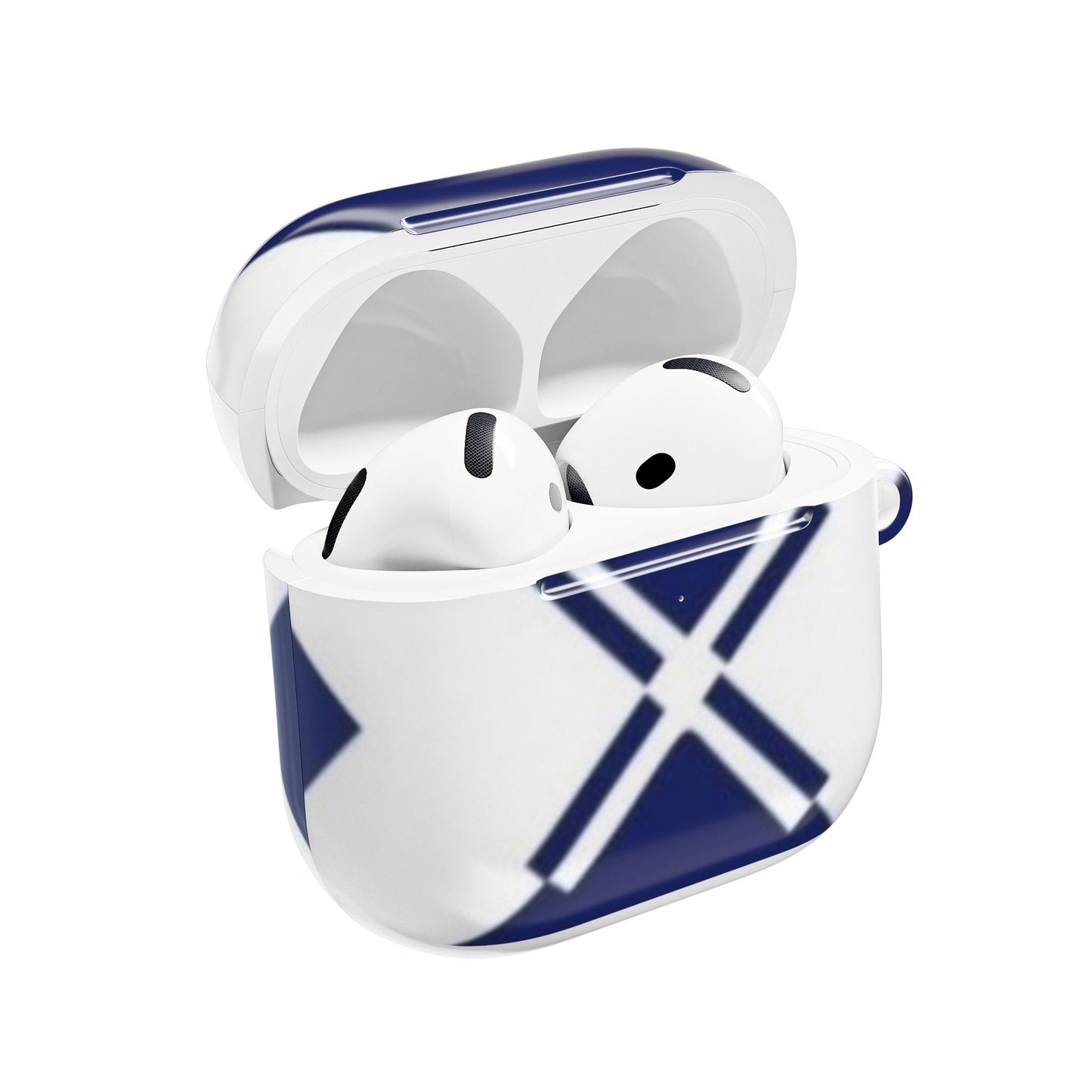 Nautical Crossed Ears AirPod Case — Blue Rowing Boat Waterproof Protective Cover