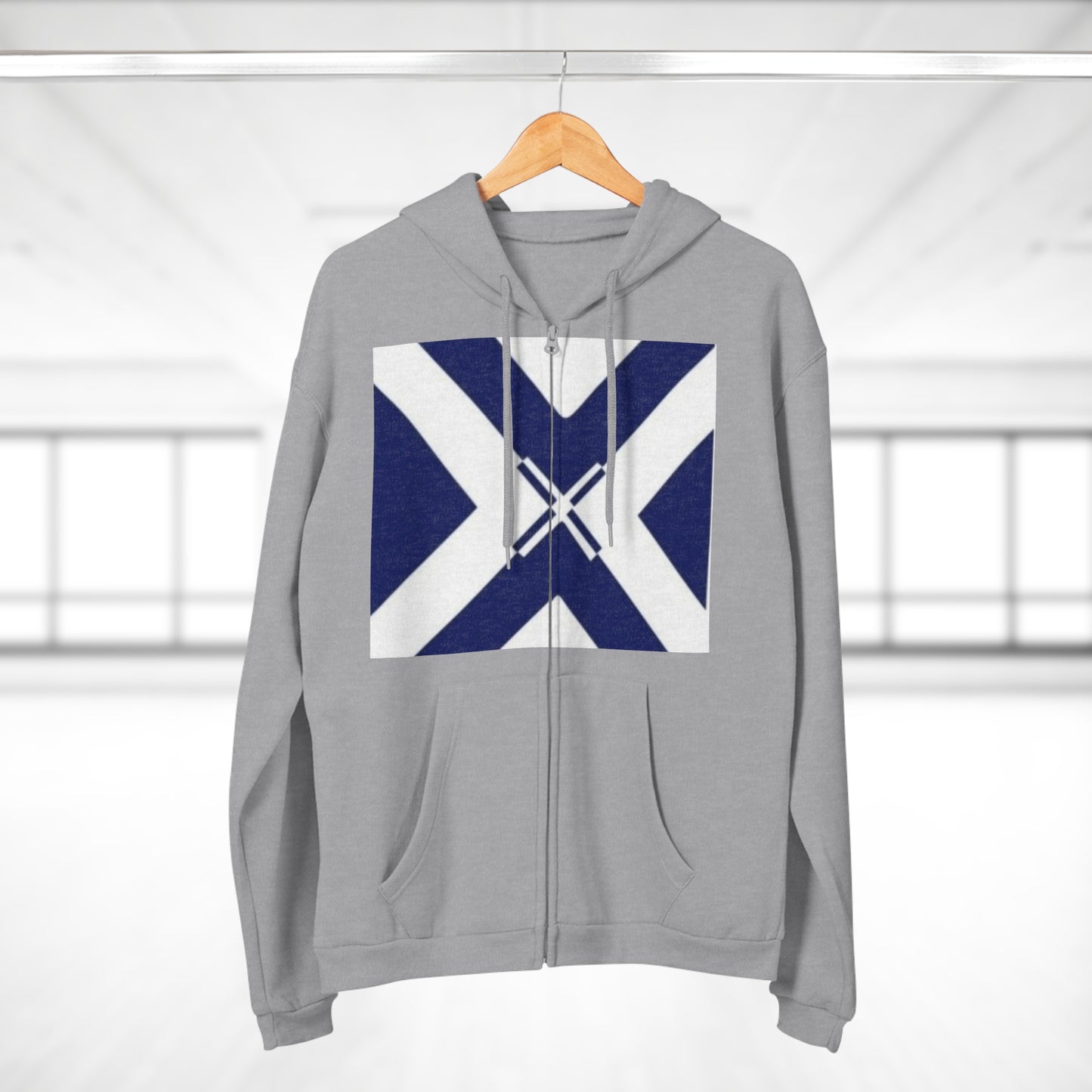 Stylish Unisex Hooded Zip Sweatshirt with Scottish Flag Design, Casual Wear, Perfect for Scotland Lovers, Holiday Gift, Cozy Layer