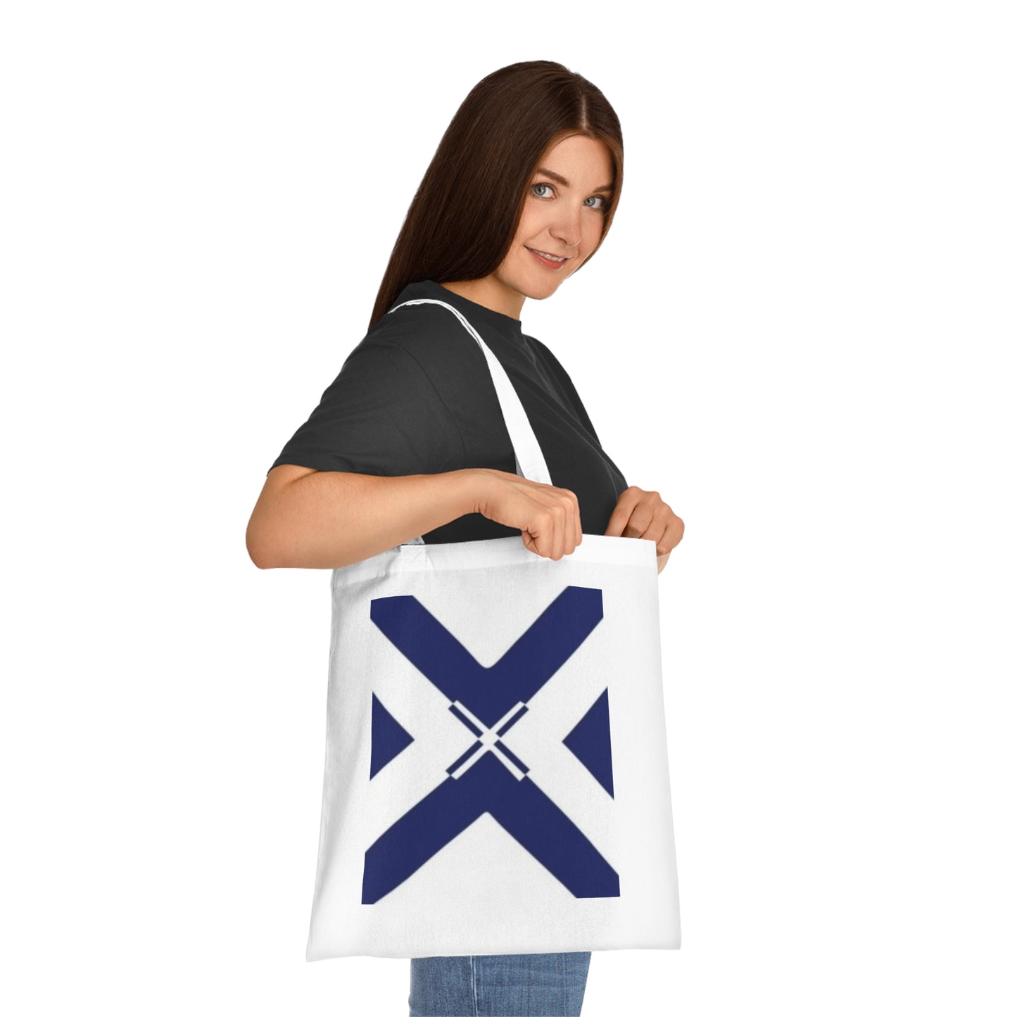 X design Cotton Tote Bag, Eco-Friendly Shopper, Beach Bag, Market Tote, Travel Companion