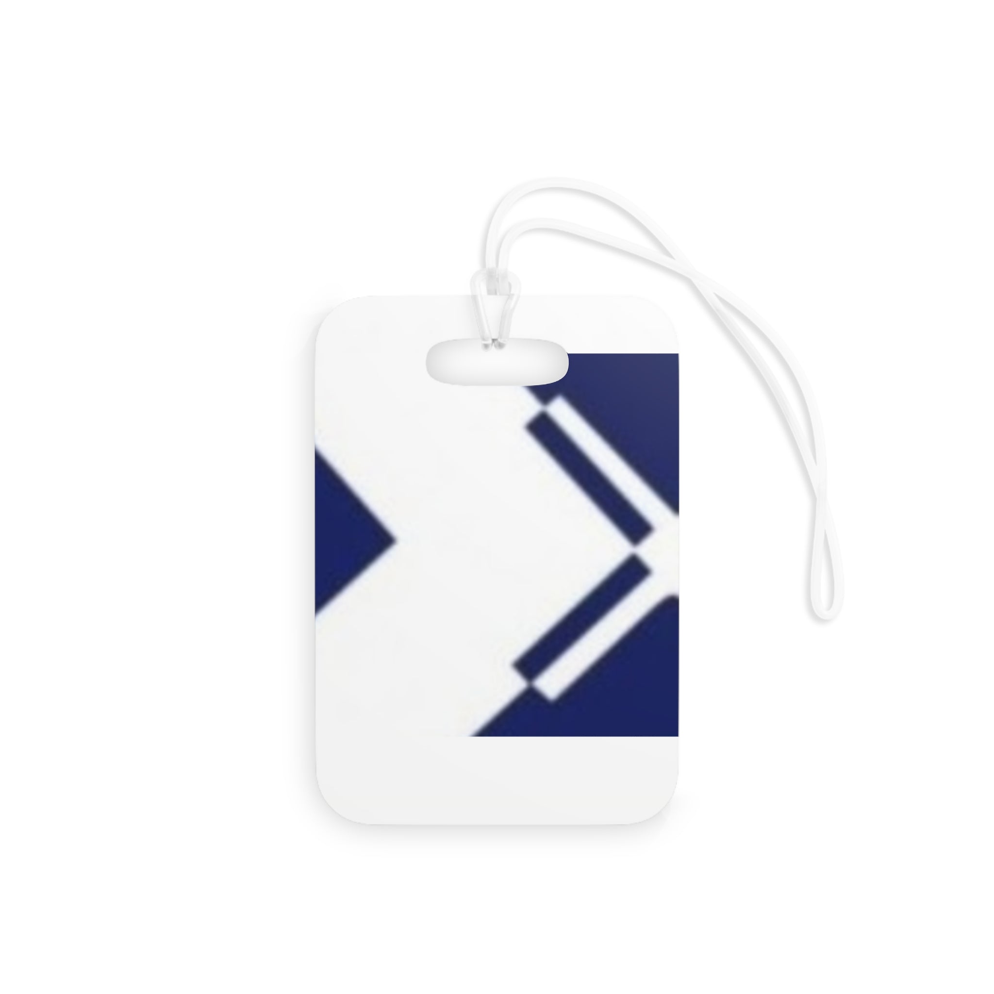 Geometric Navy Arrow Luggage Tag — Modern Travel ID Tag