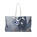 XT city travel Steampunk Cityscape Weekender Bag with Nautical Cross Emblem