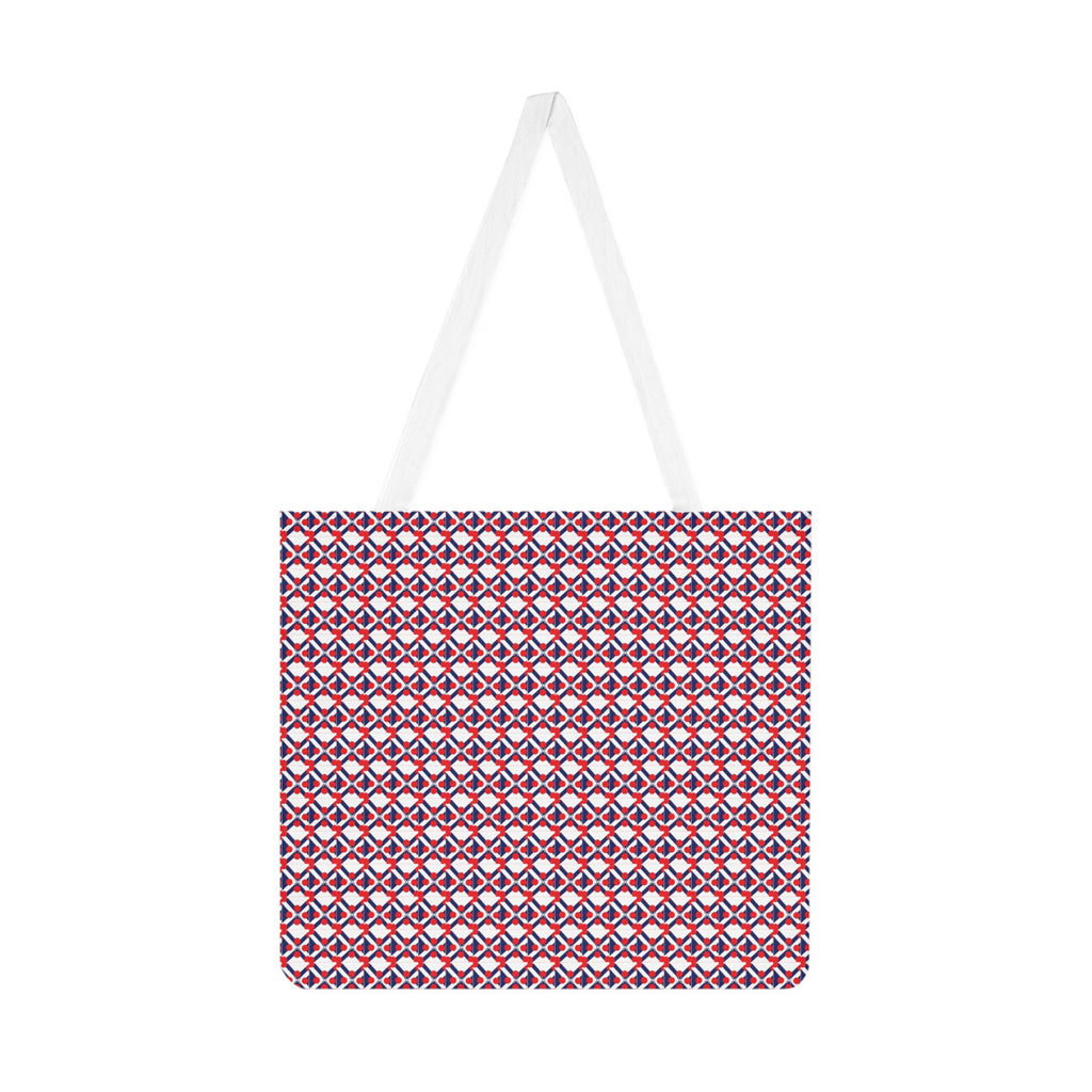 XT9 Red & Blue Pattern Tote Bag — All-Over Print Shoulder Tote