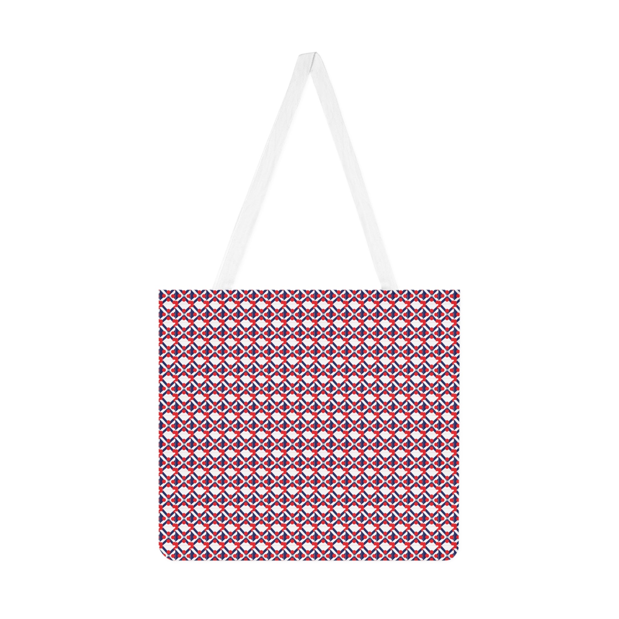 XT9 Red & Blue Pattern Tote Bag — All-Over Print Shoulder Tote