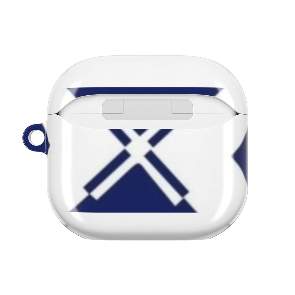 Nautical Crossed Ears AirPod Case — Blue Rowing Boat Waterproof Protective Cover