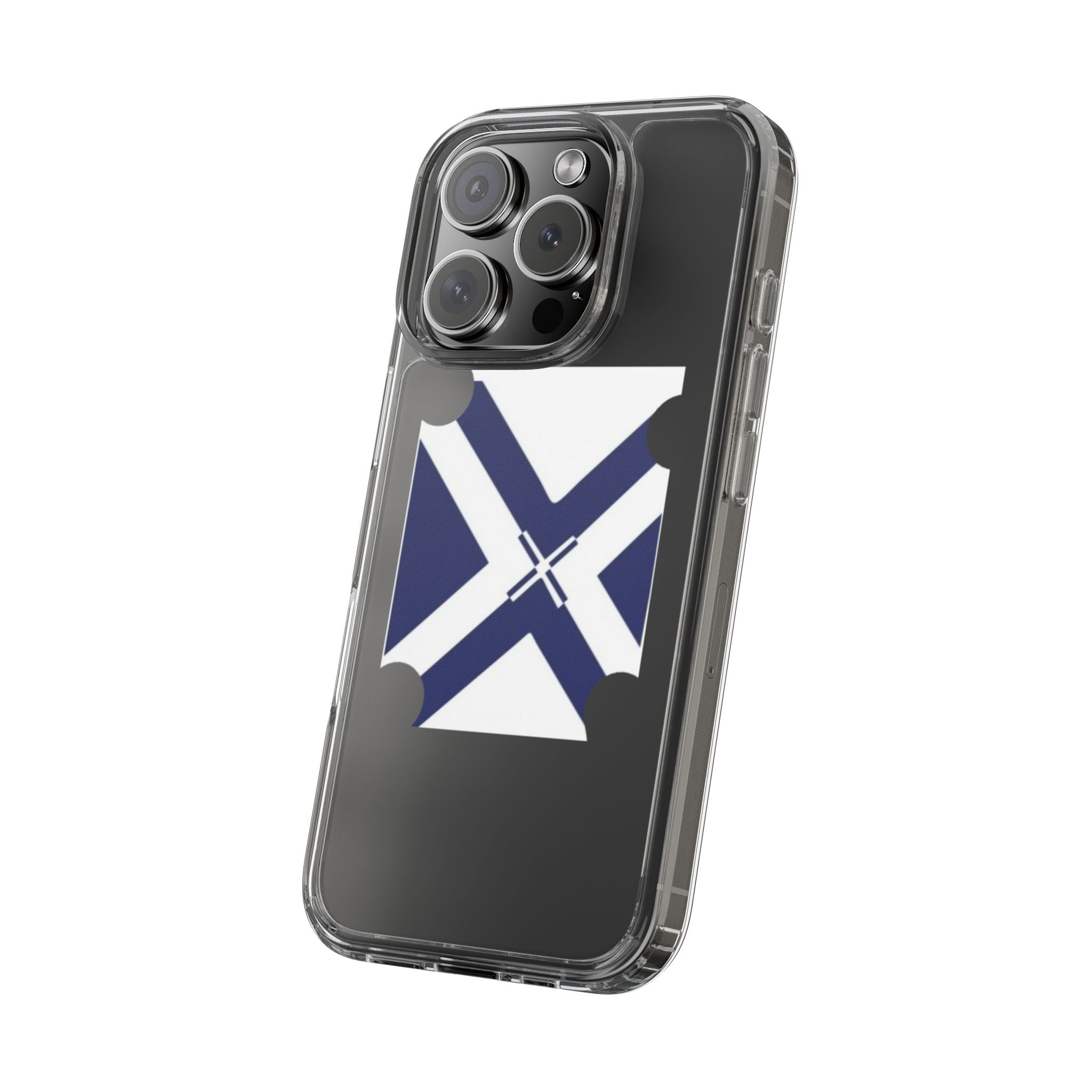 xT7 Saltire Clear Phone Case - Blue White Scottish Flag iPhone Cover
