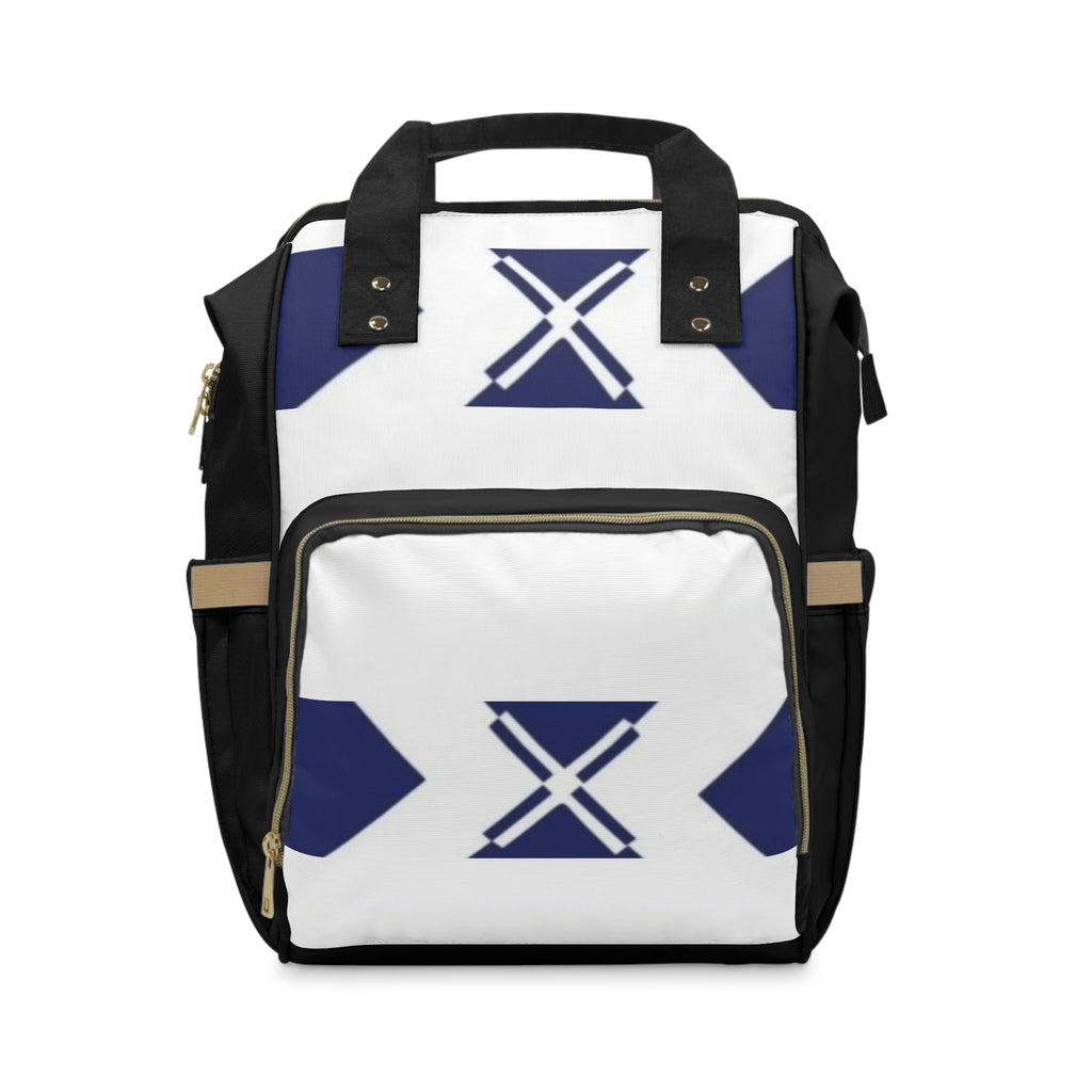 XT3 Backpack – Multifunctional Parent & Baby Travel Bag with Navy Geometric Print
