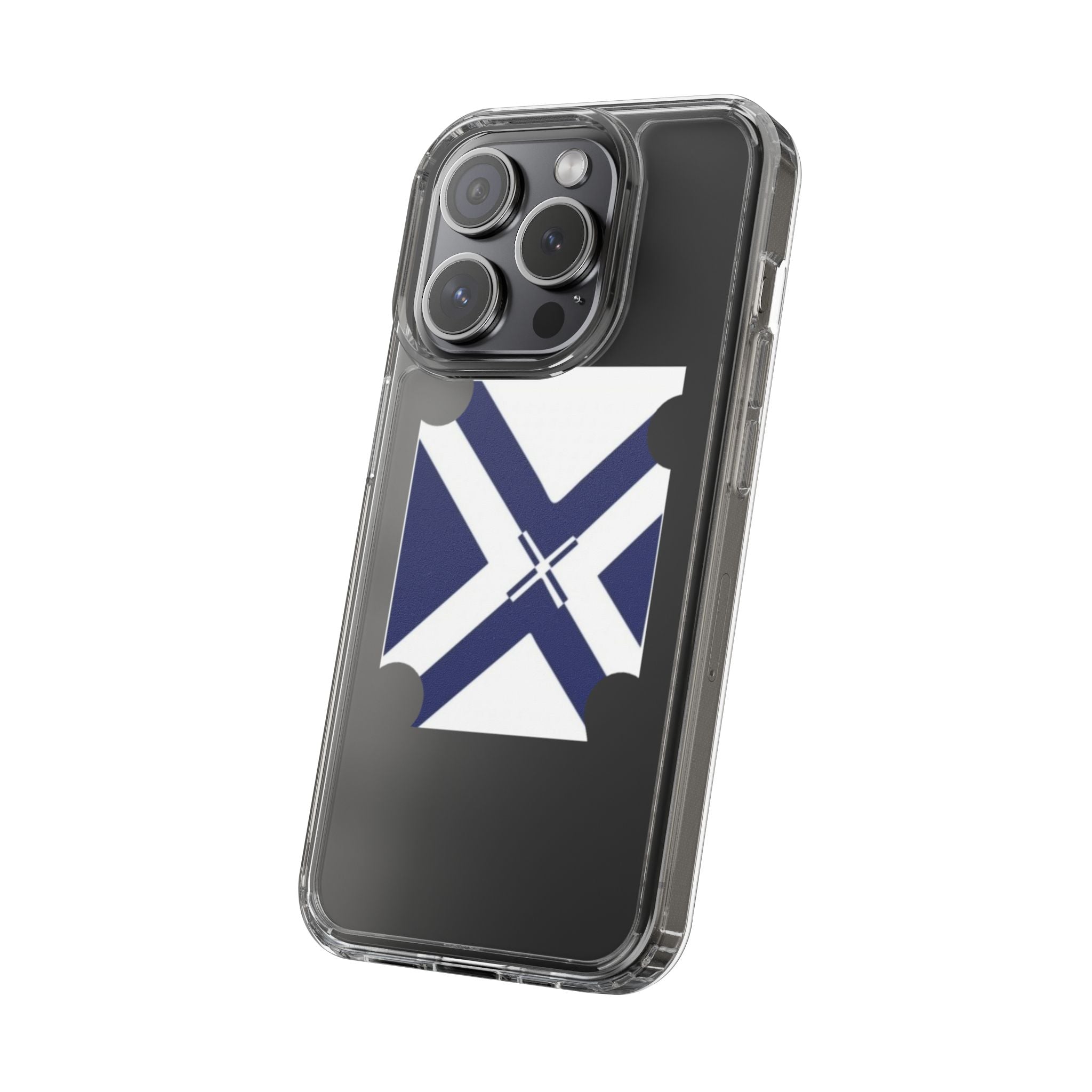 xT7 Saltire Clear Phone Case - Blue White Scottish Flag iPhone Cover