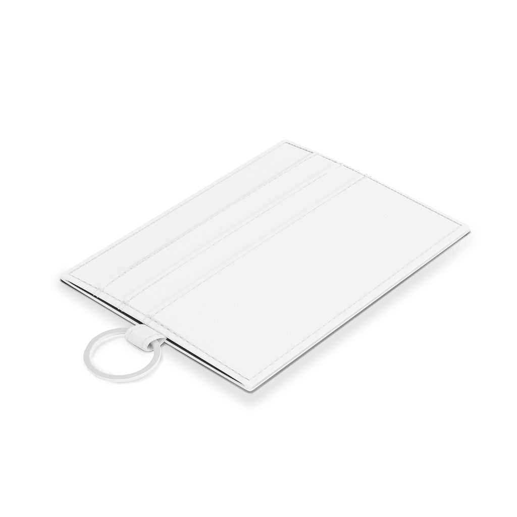 Navy Geometric Saffiano Leather Card Holder