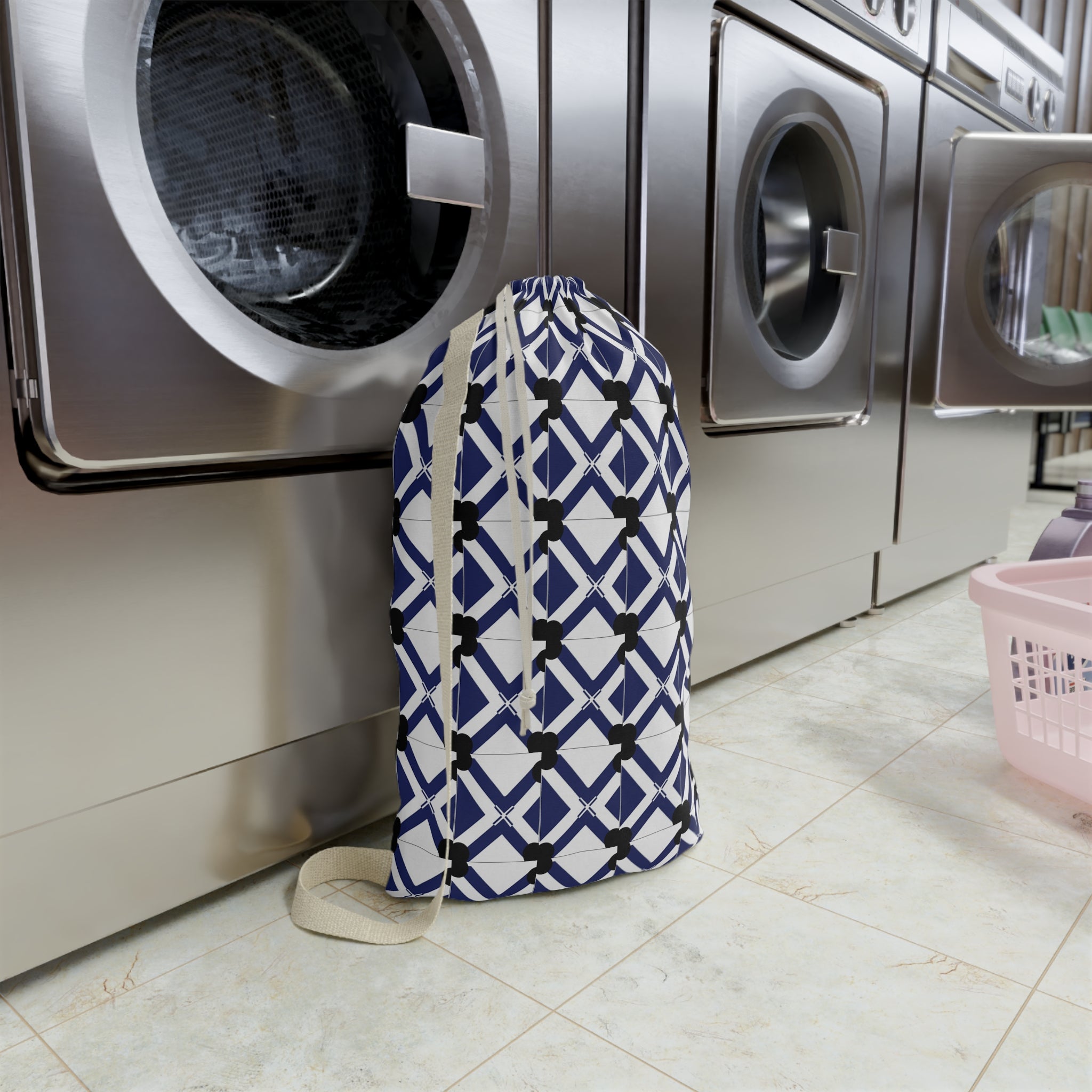 XT8  Navy Lattice Laundry Bag