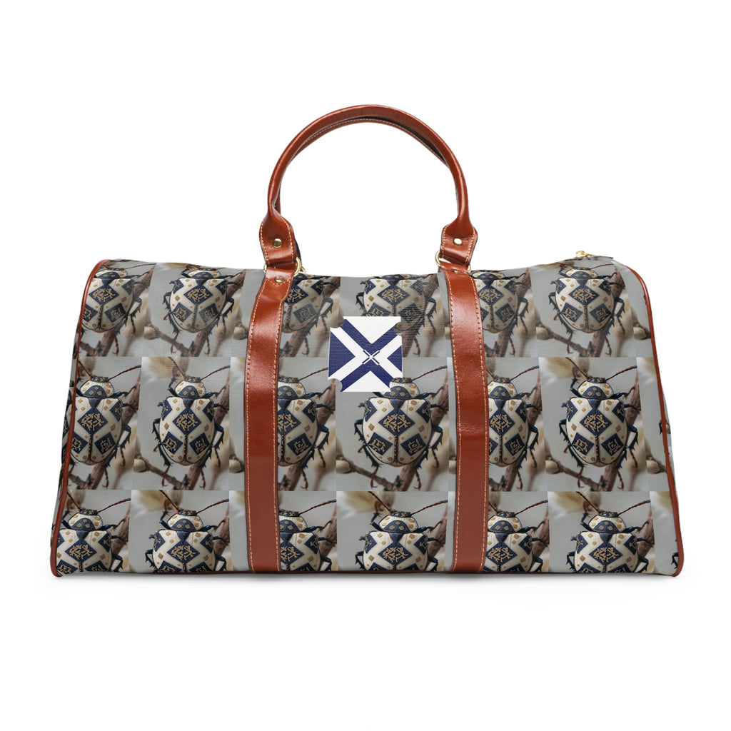 Waterproof Travel Duffle Bag with Nautical Flag Patch — Durable Weekend & Gym Carryall