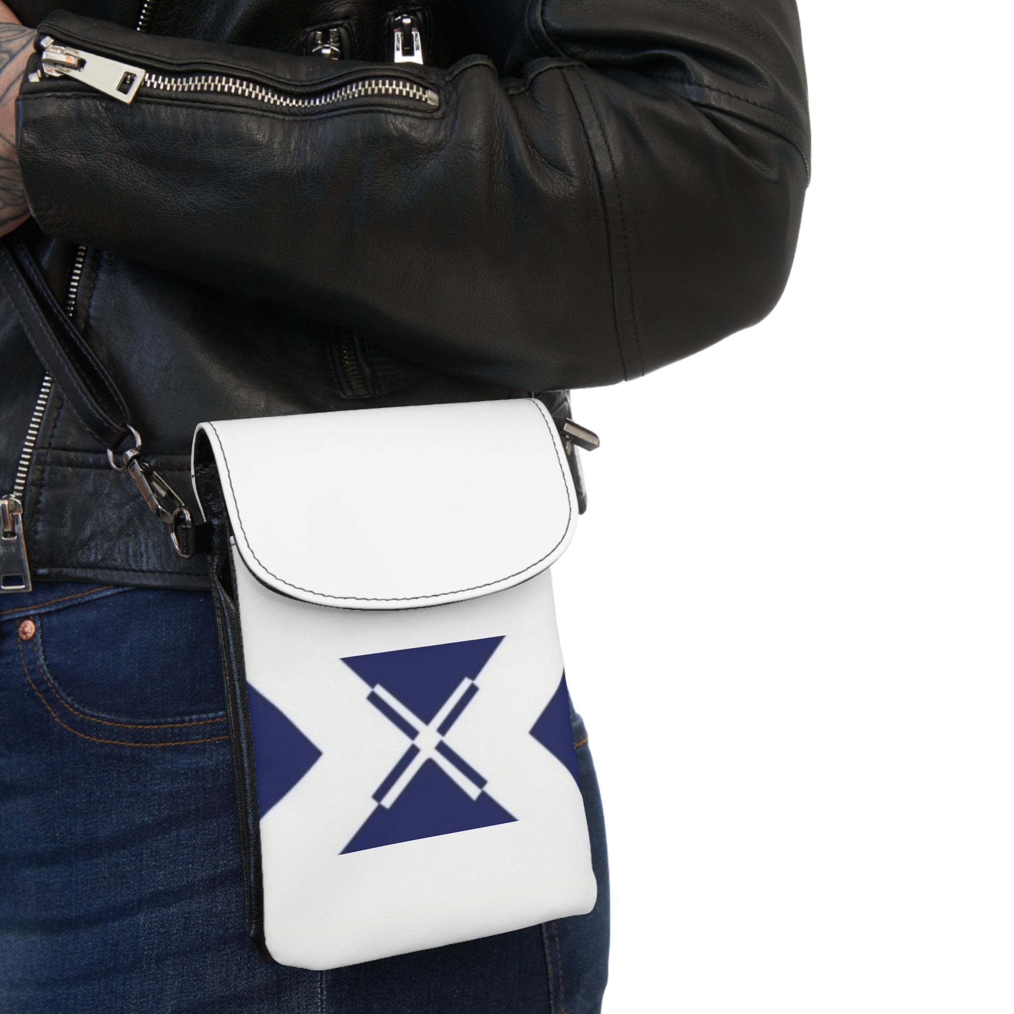 Cross Accent Small Cell Phone Wallet — Slim Crossbody Phone Pouch