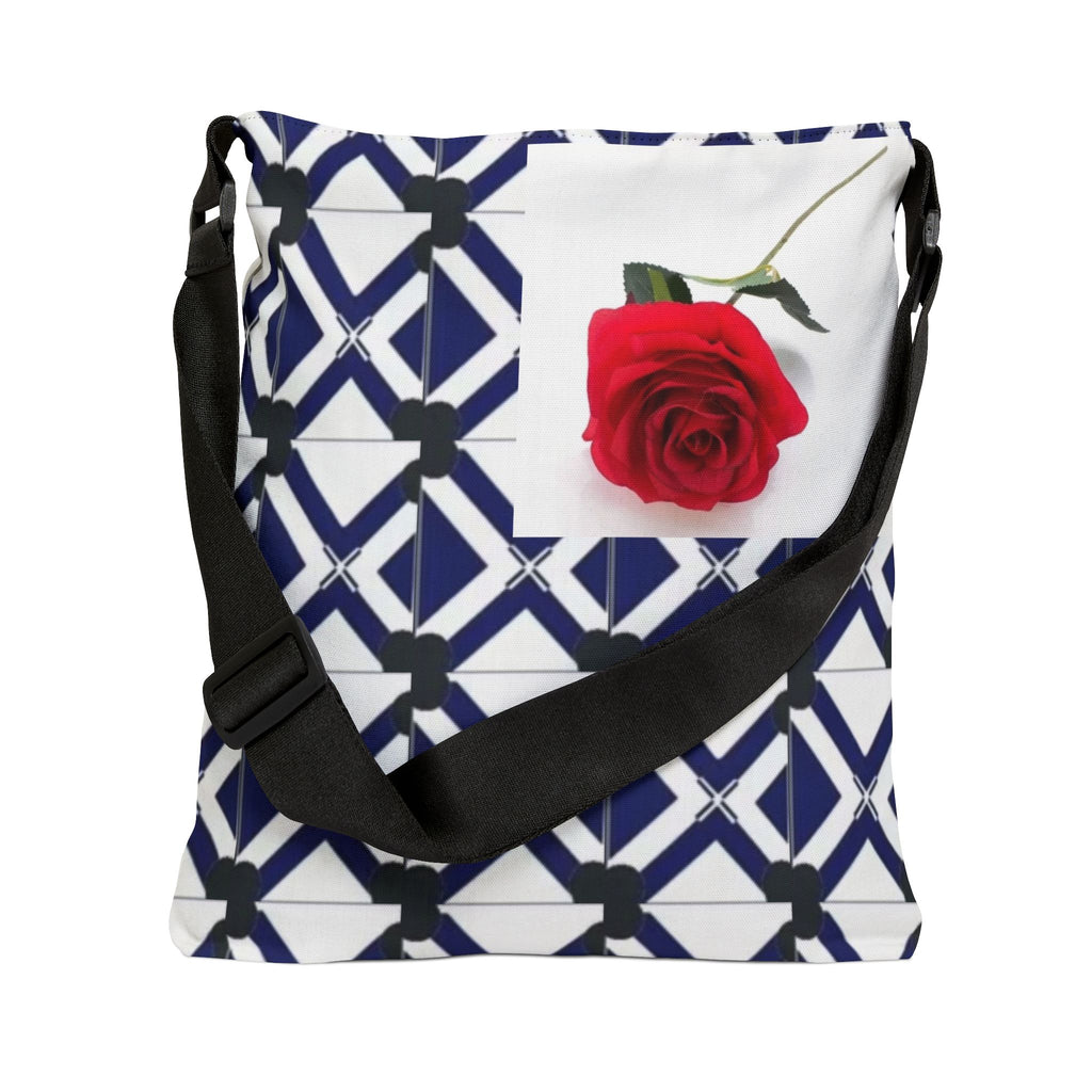 XT7 Rose Adjustable Tote Bag — Floral Rose Graphic Tote
