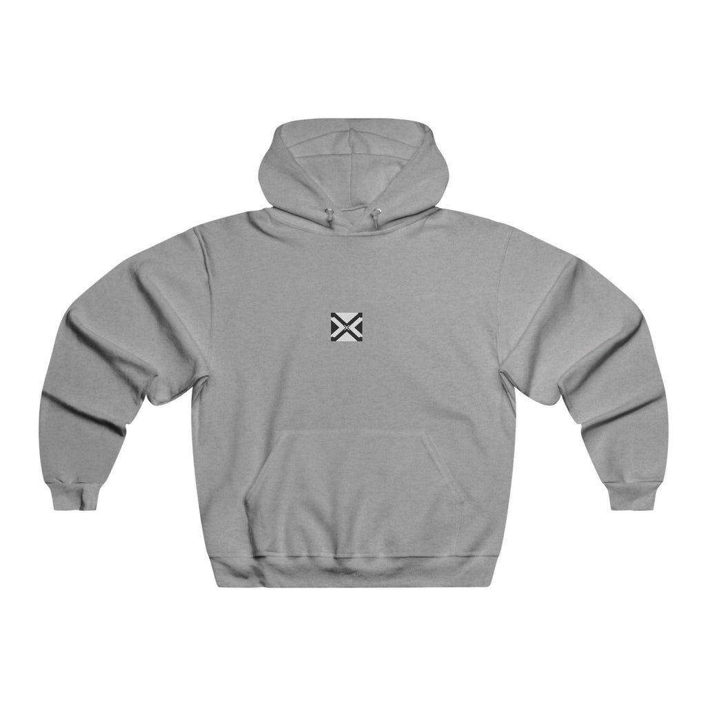 Minimalist Cross Emblem Hoodie — Small Chest Logo Pullover