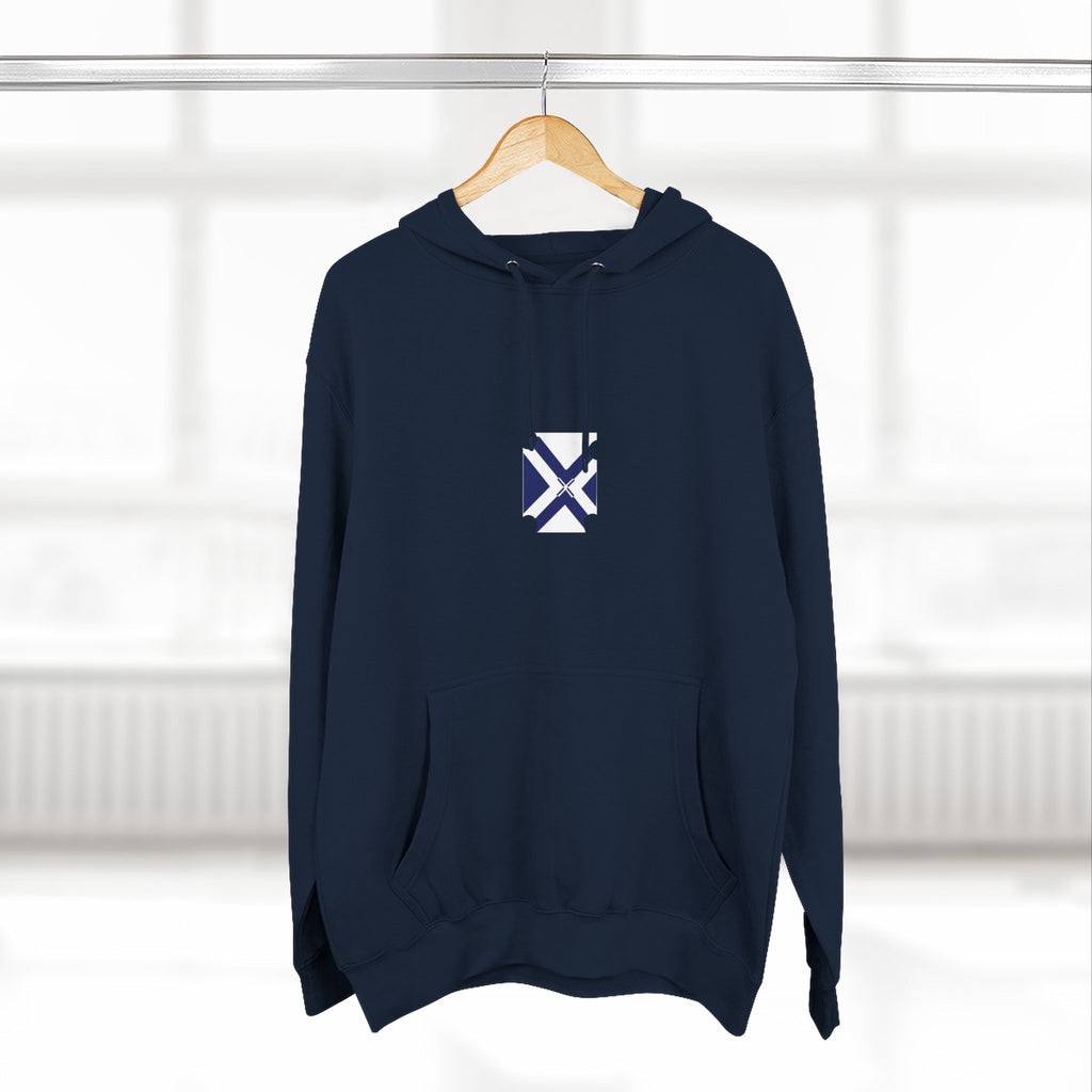 Minimalist Geometric Logo Hoodie — Small Center Chest Icon