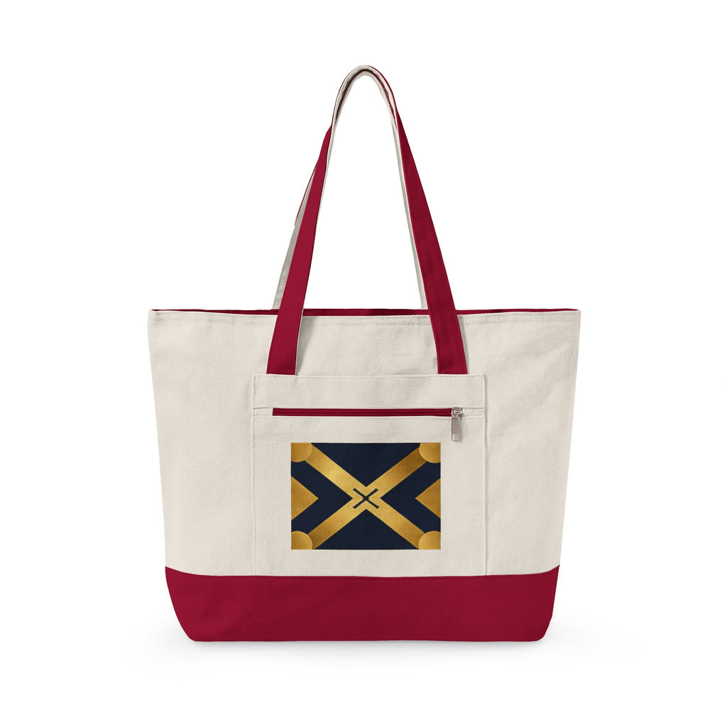Zippered Canvas Tote