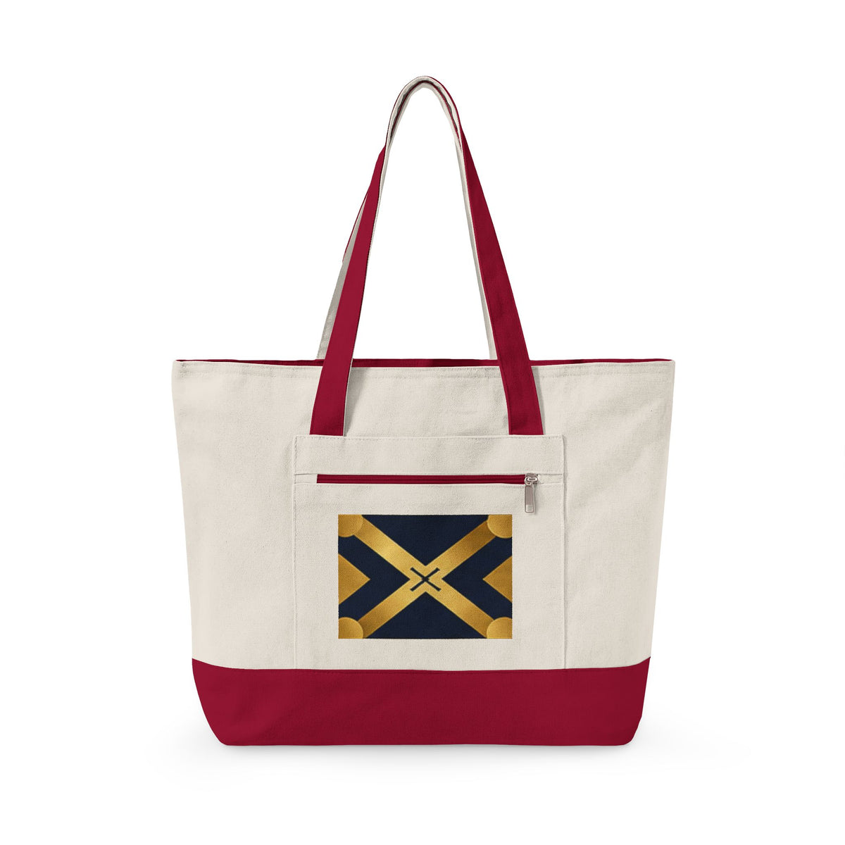 Zippered Canvas Tote
