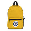 Yellow Backpack with Nautical Flag Patch — Sturdy Daypack for Travel & School