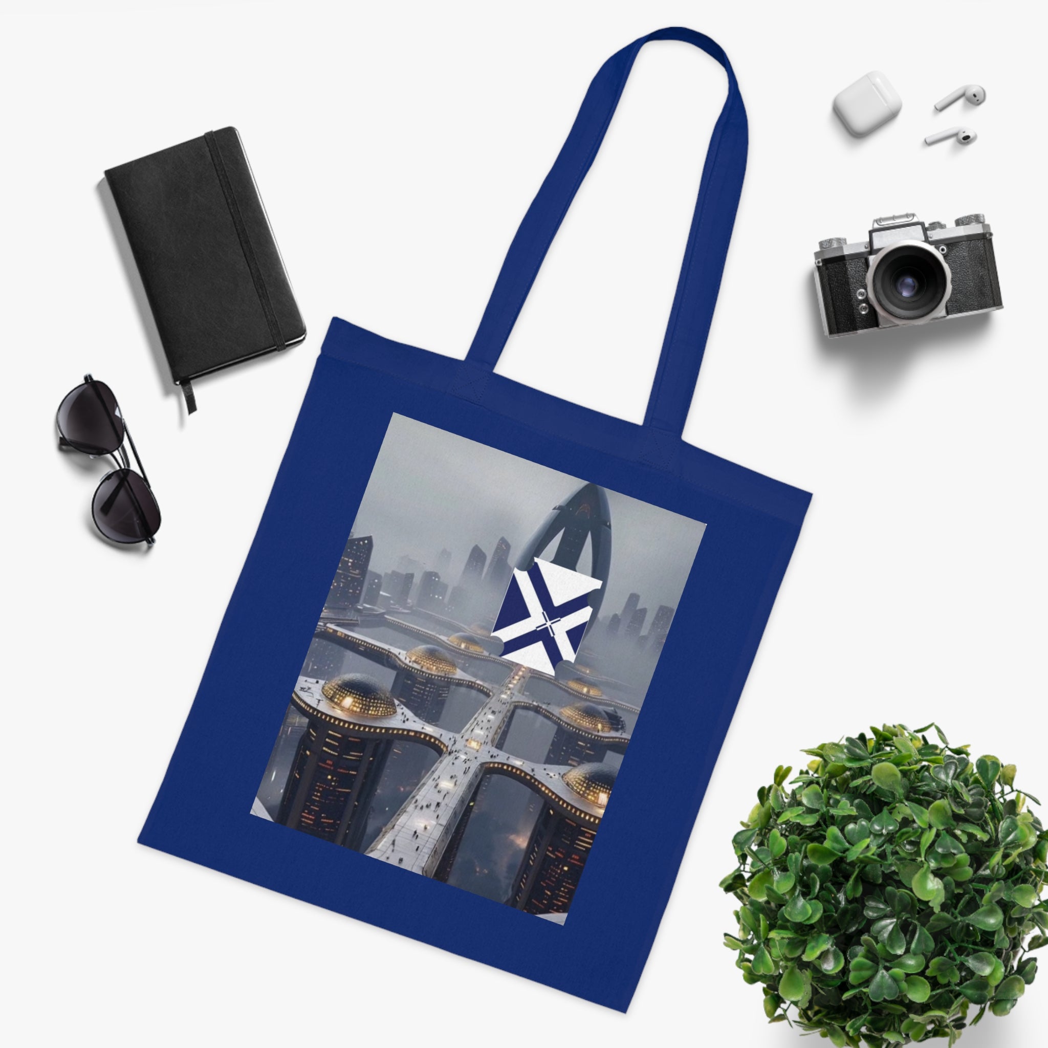 Xt Cotton Tote — Minimal Monogram Canvas Carryall