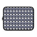 XT9 Laptop Sleeve Navy & White Laptop Sleeve — Modern Mosaic Pattern