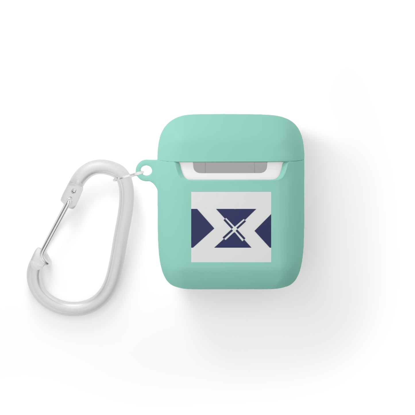 Xt3 AirPods Case — Minimal Navy Geometric Hourglass Design