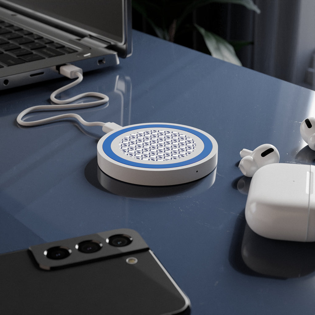 XT7 Wireless Charging Pad — Blue Ring Qi Charger