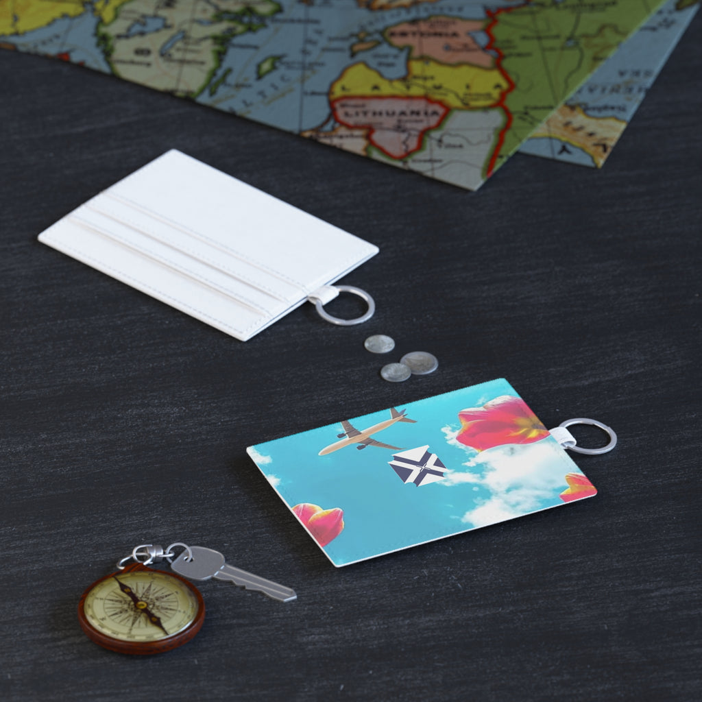 Saffiano Leather Card Holder — 'Xt' Embossed Slim Cardholder