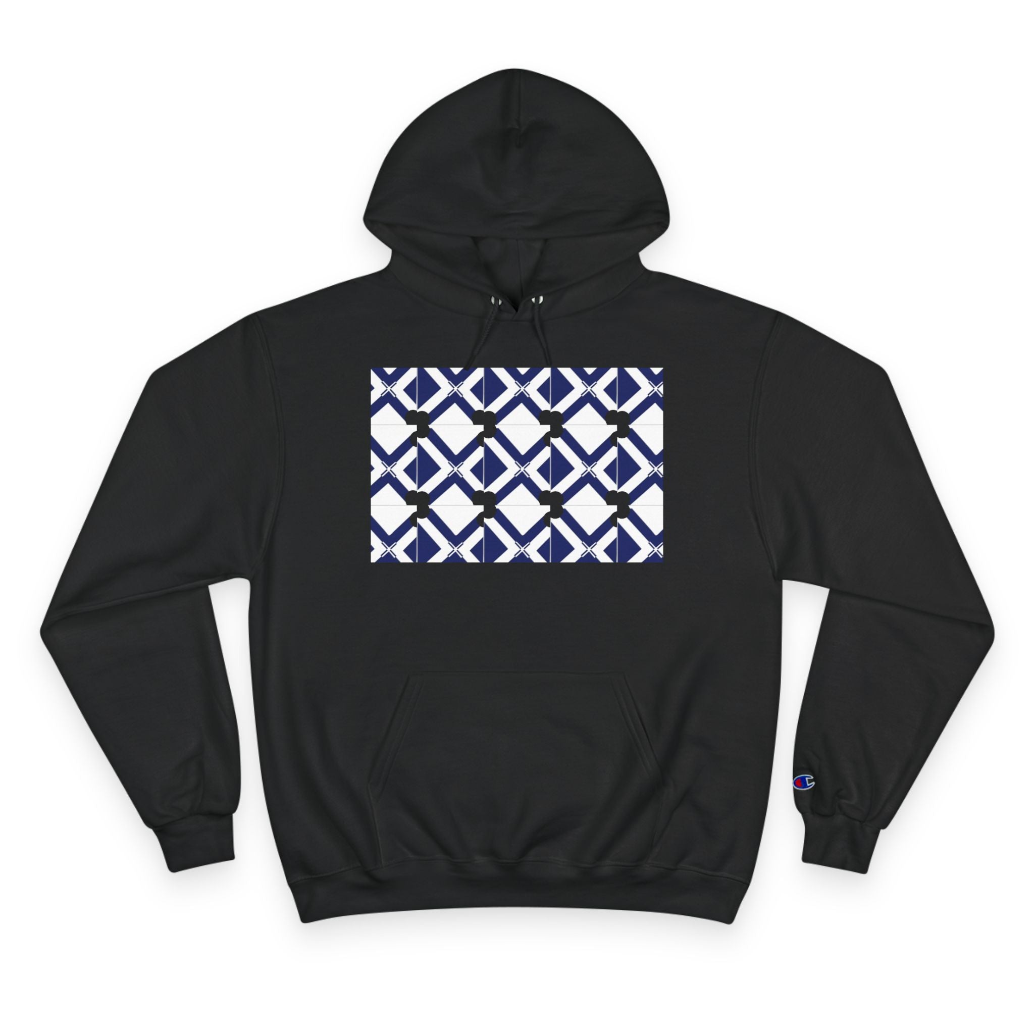 Geometric Navy Tile Hoodie