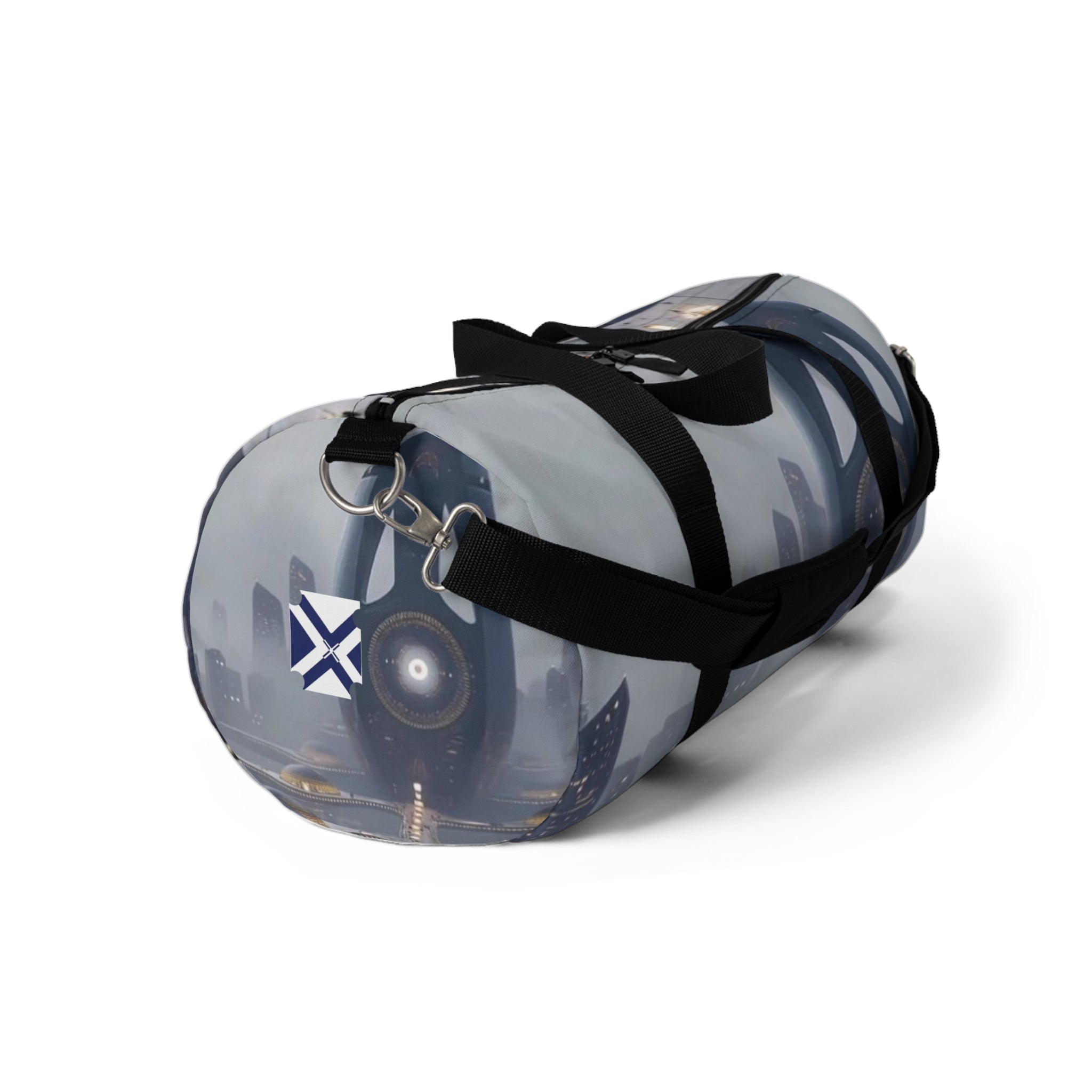 City Nightscape Duffel Bag — Vintage Steering Wheel Travel Gym Bag