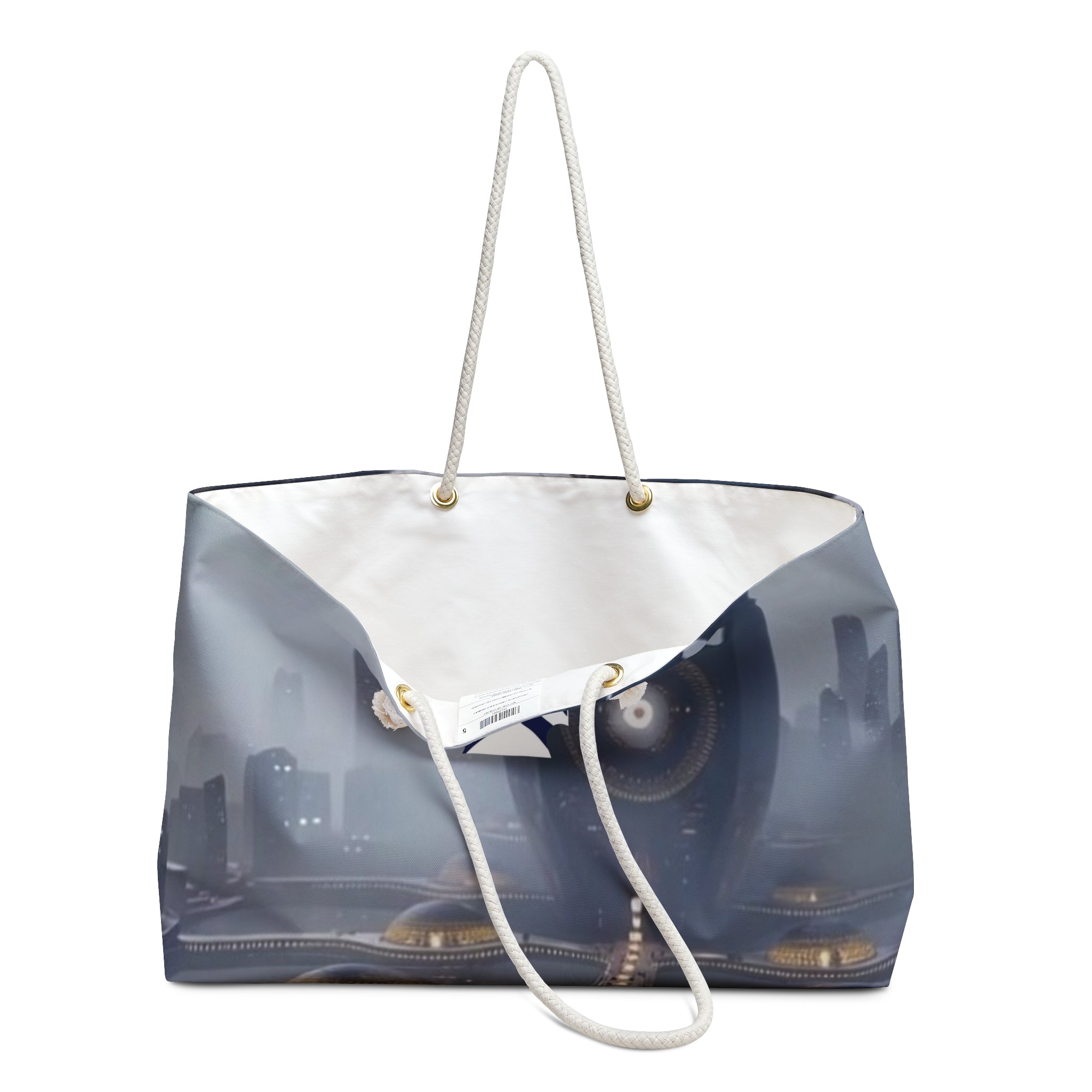 XT city travel Steampunk Cityscape Weekender Bag with Nautical Cross Emblem