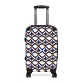 Xponet Geometric Blue & Brown Pattern Carry-On Suitcase