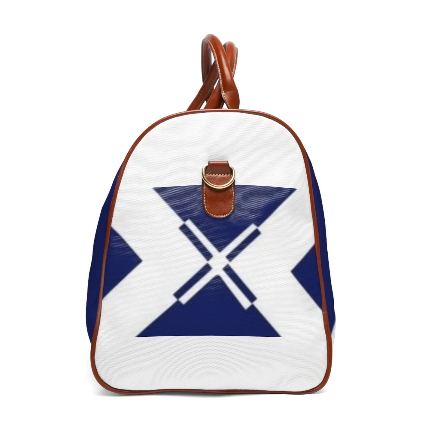 Nautical Blue Waterproof Travel Duffel Bag — Marine Cross Design