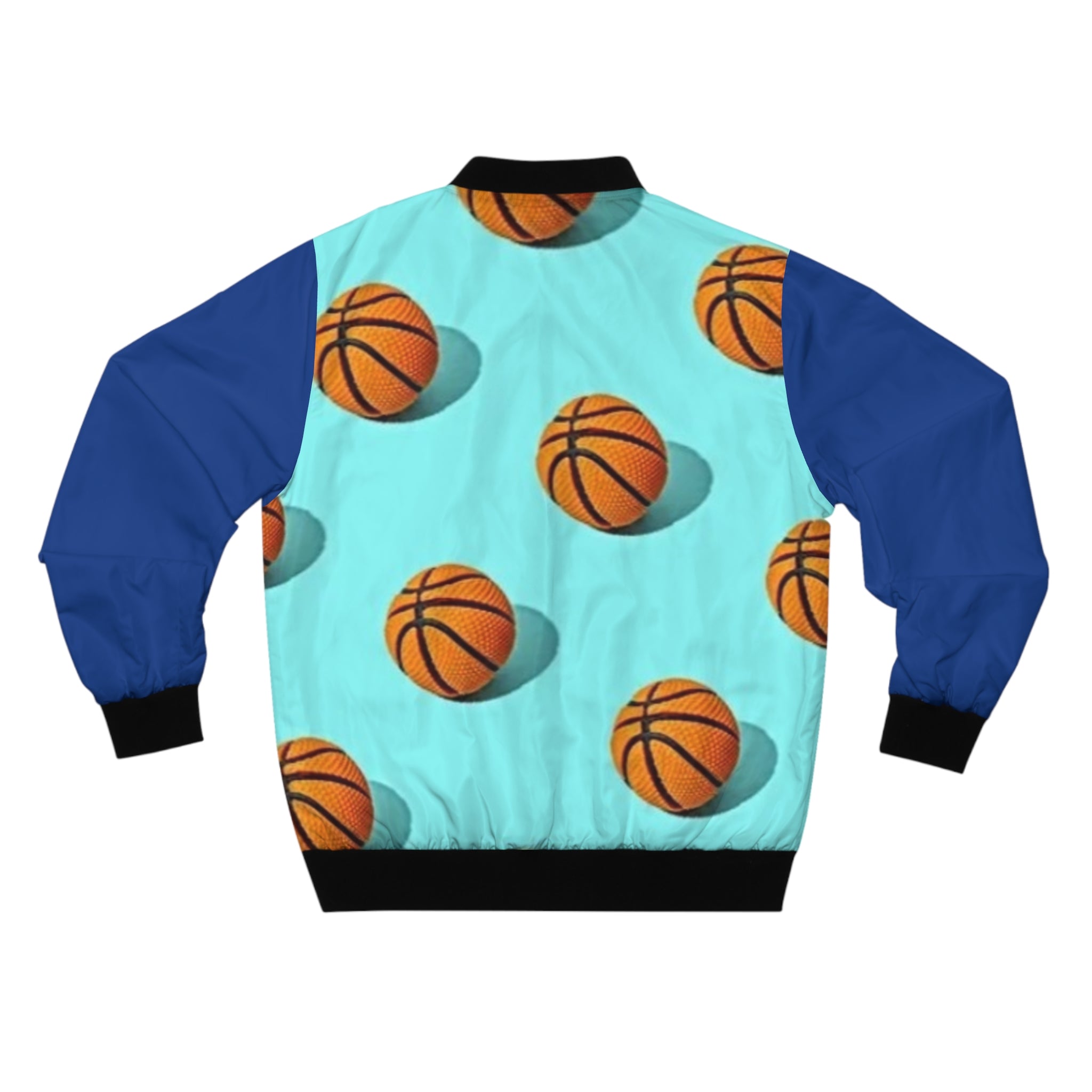 Basketball Pattern Bomber Jacket