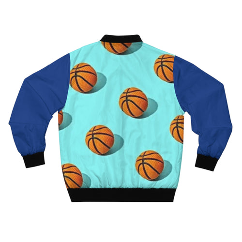 Basketball Pattern Bomber Jacket