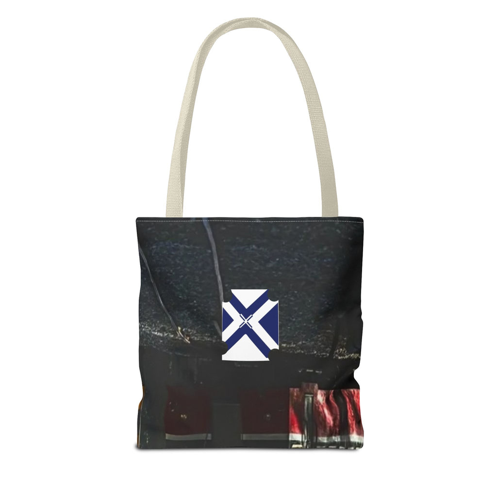 Scenic Night Drive Tote Bag — Forest Road Photography Print