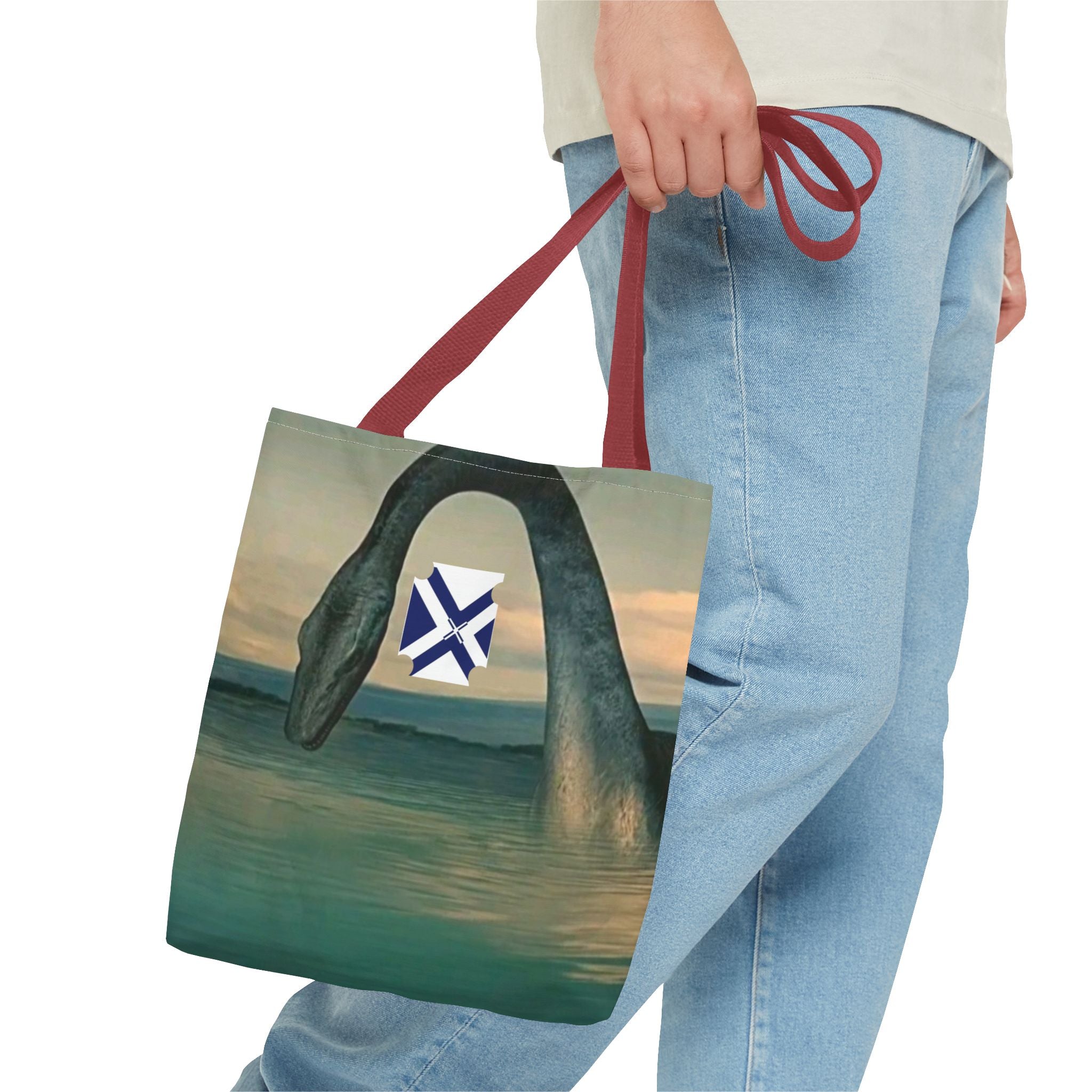 Nessie Loch Ness Tote Bag — Mythic Sea Monster All-Over Print Tote