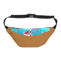 Large Travel Fanny Pack — Tropical Airplane Pattern