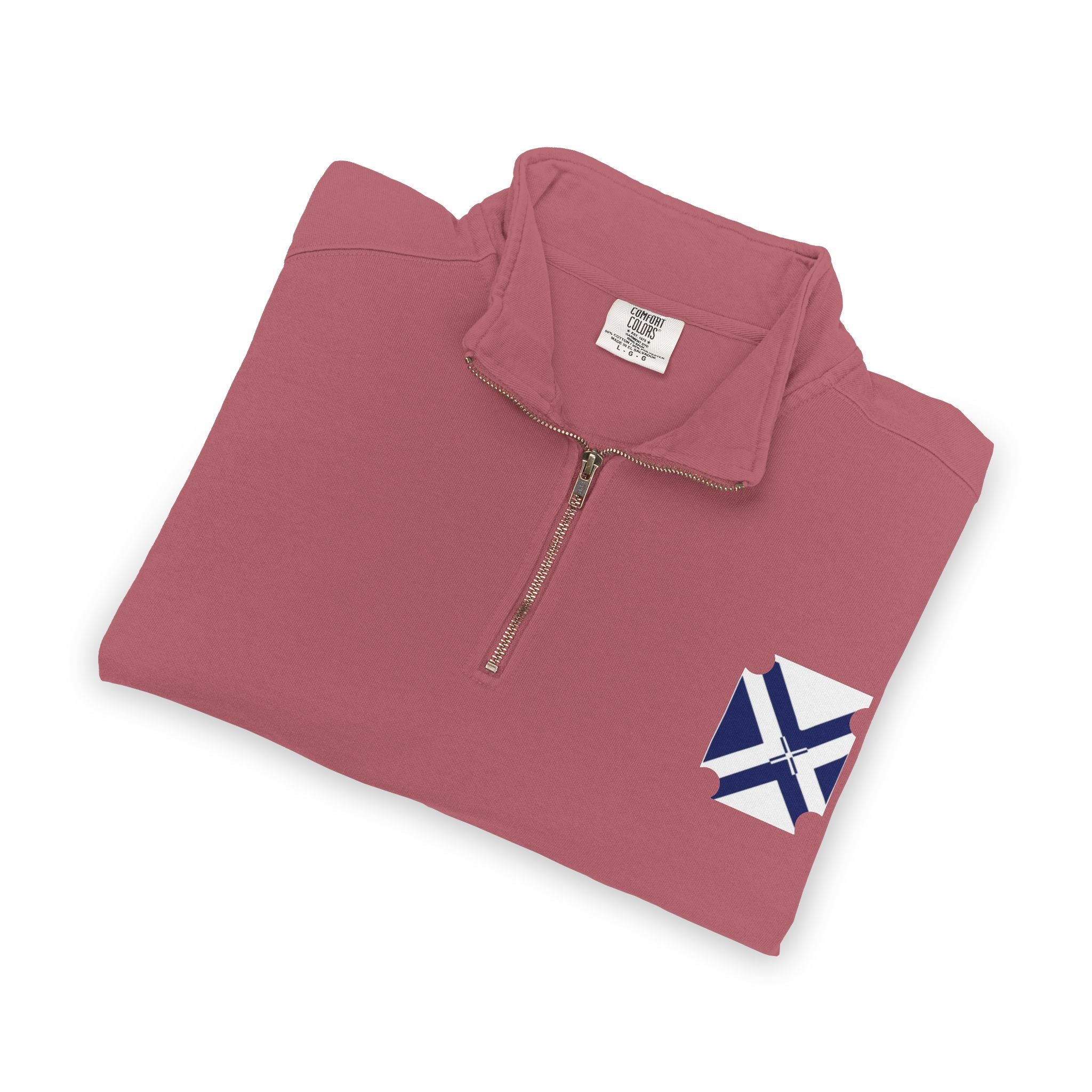 Minimalist Geometric Quarter-Zip Sweatshirt