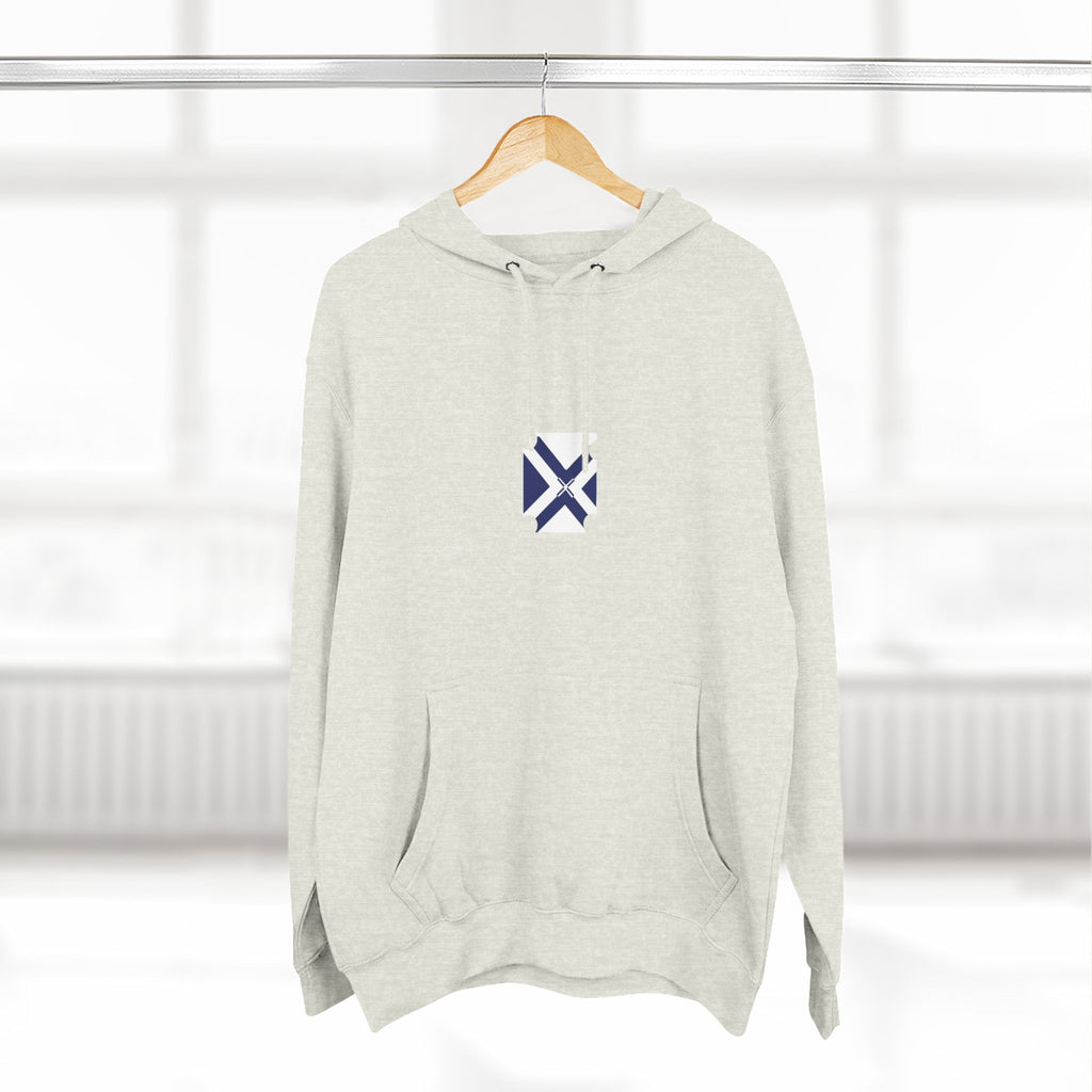 Minimalist Geometric Logo Hoodie — Small Center Chest Icon