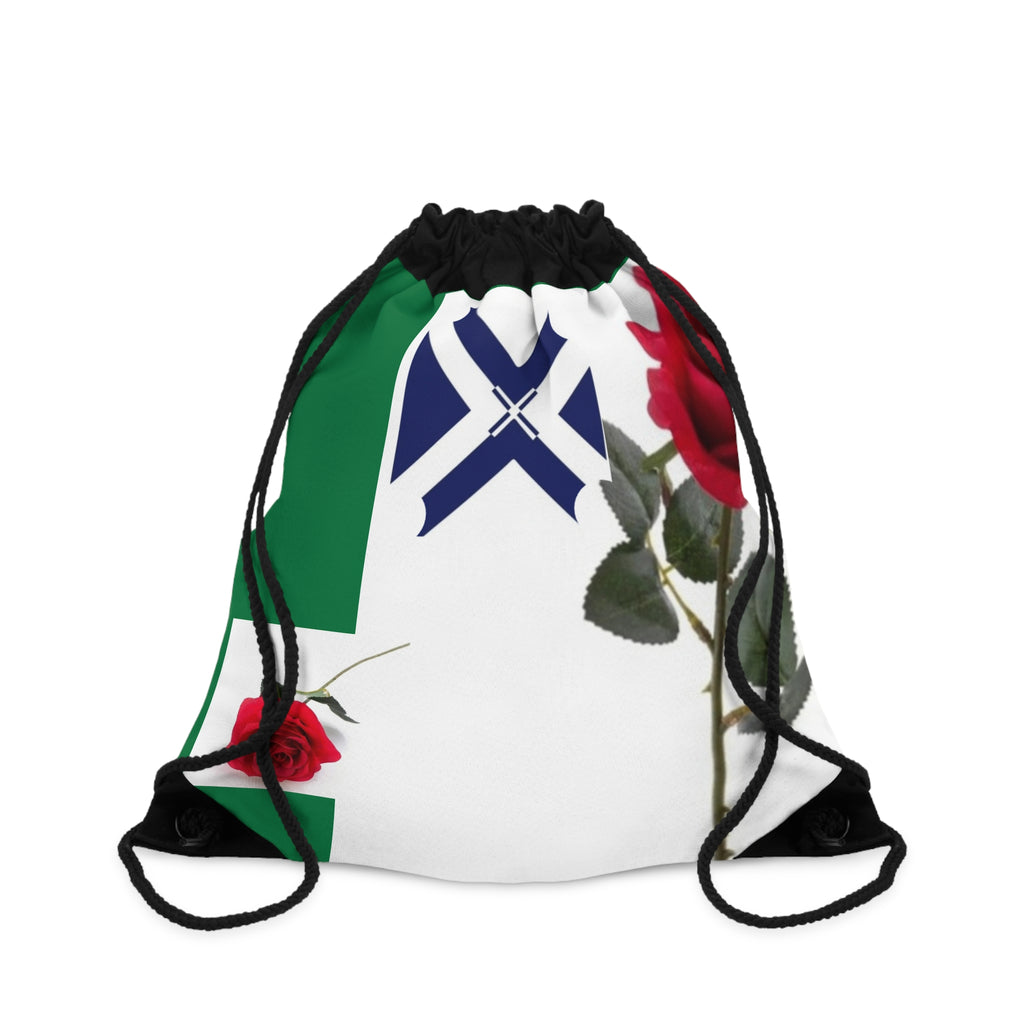 XT Rose Drawstring Bag — Floral Logo Gym Sack