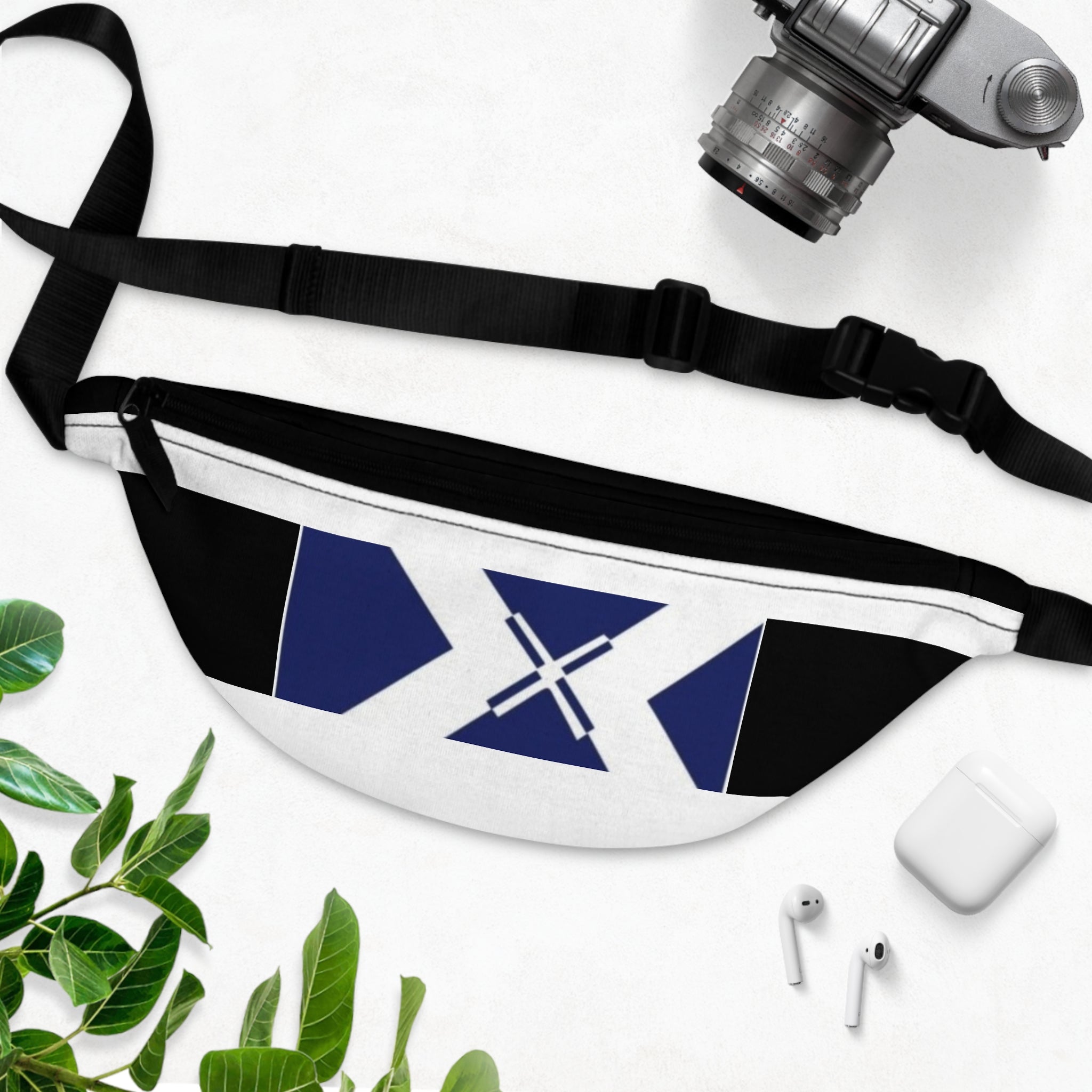 X Emblem Fanny Pack — Minimalist Geometric Belt Bag