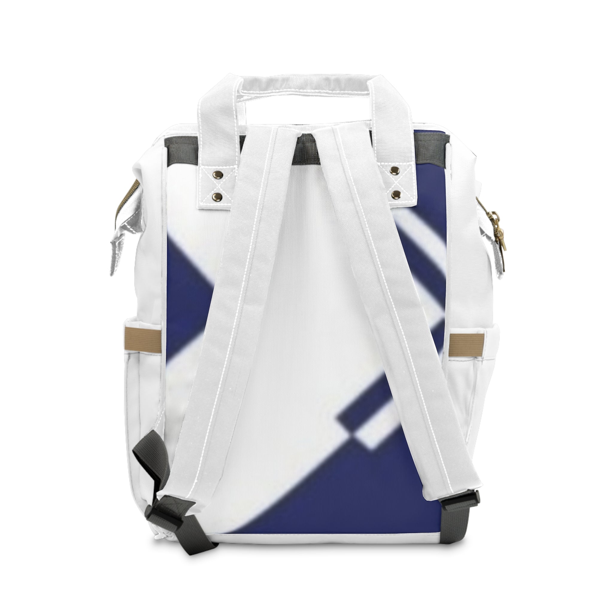 Multifunctional Diaper Backpack – Navy Abstract Modern Baby Bag with Changing Pad & Organizer